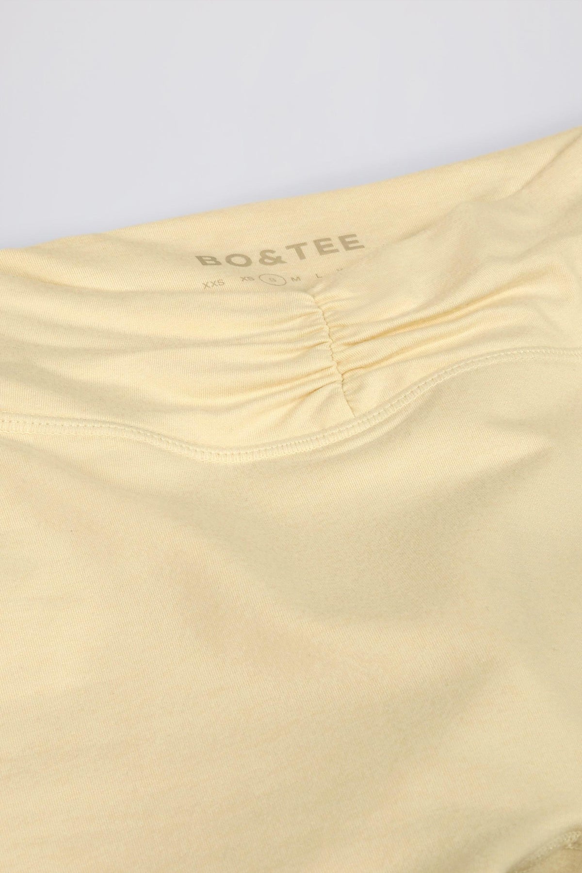 Ruched Mini Shorts In Lemon Marl