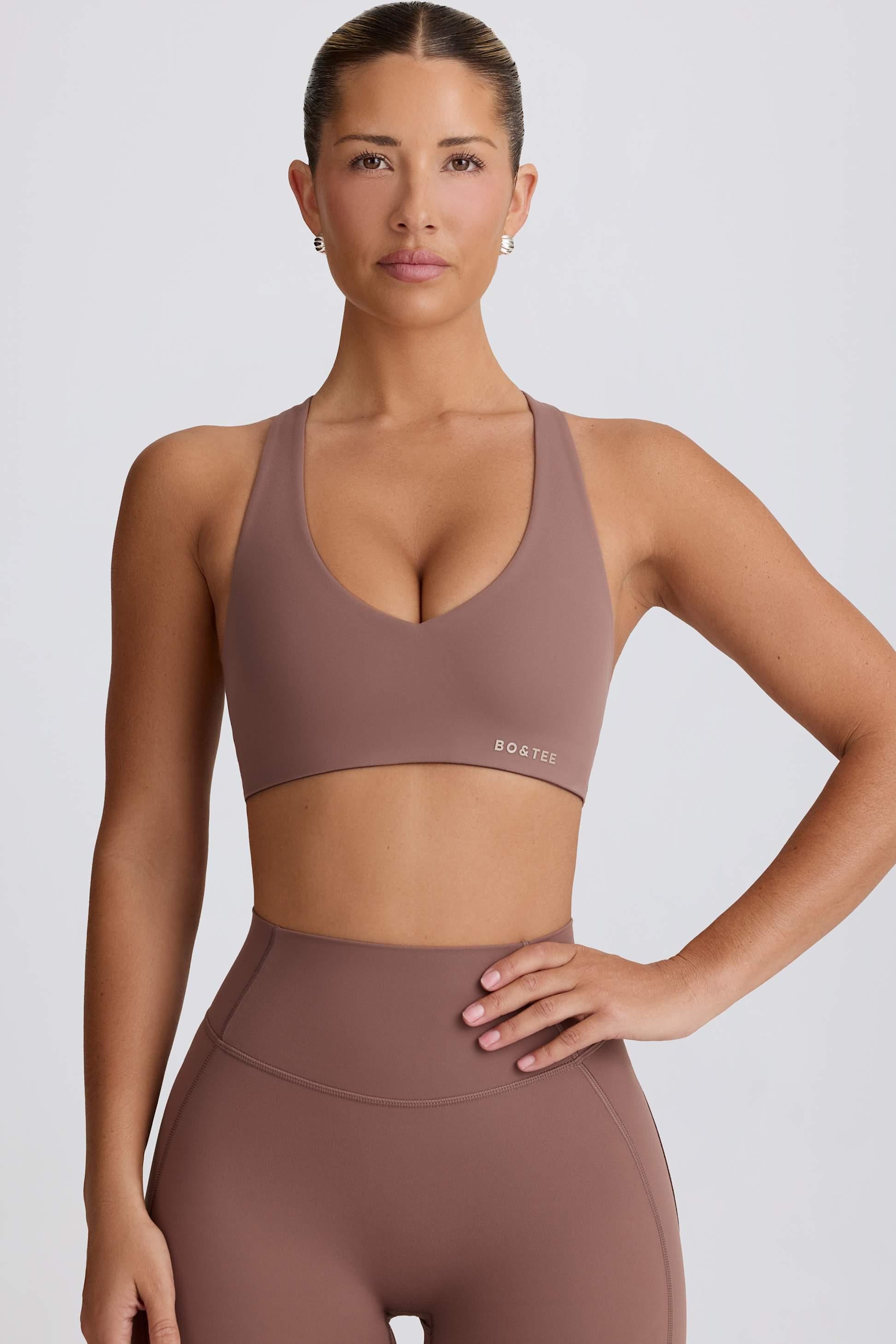 Soft Active Low-impact Sports Bra In Mocha