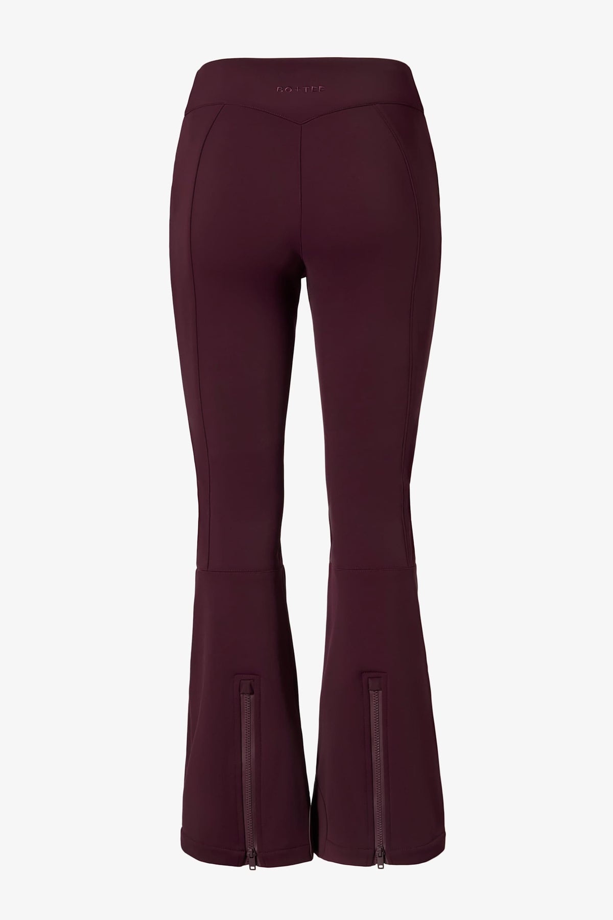Waterproof Belted Ski Salopettes In Burgundy