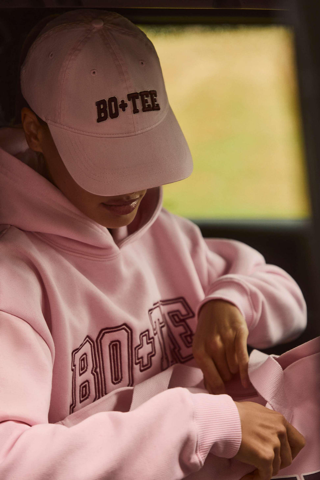 Baseball Cap In Powder Pink