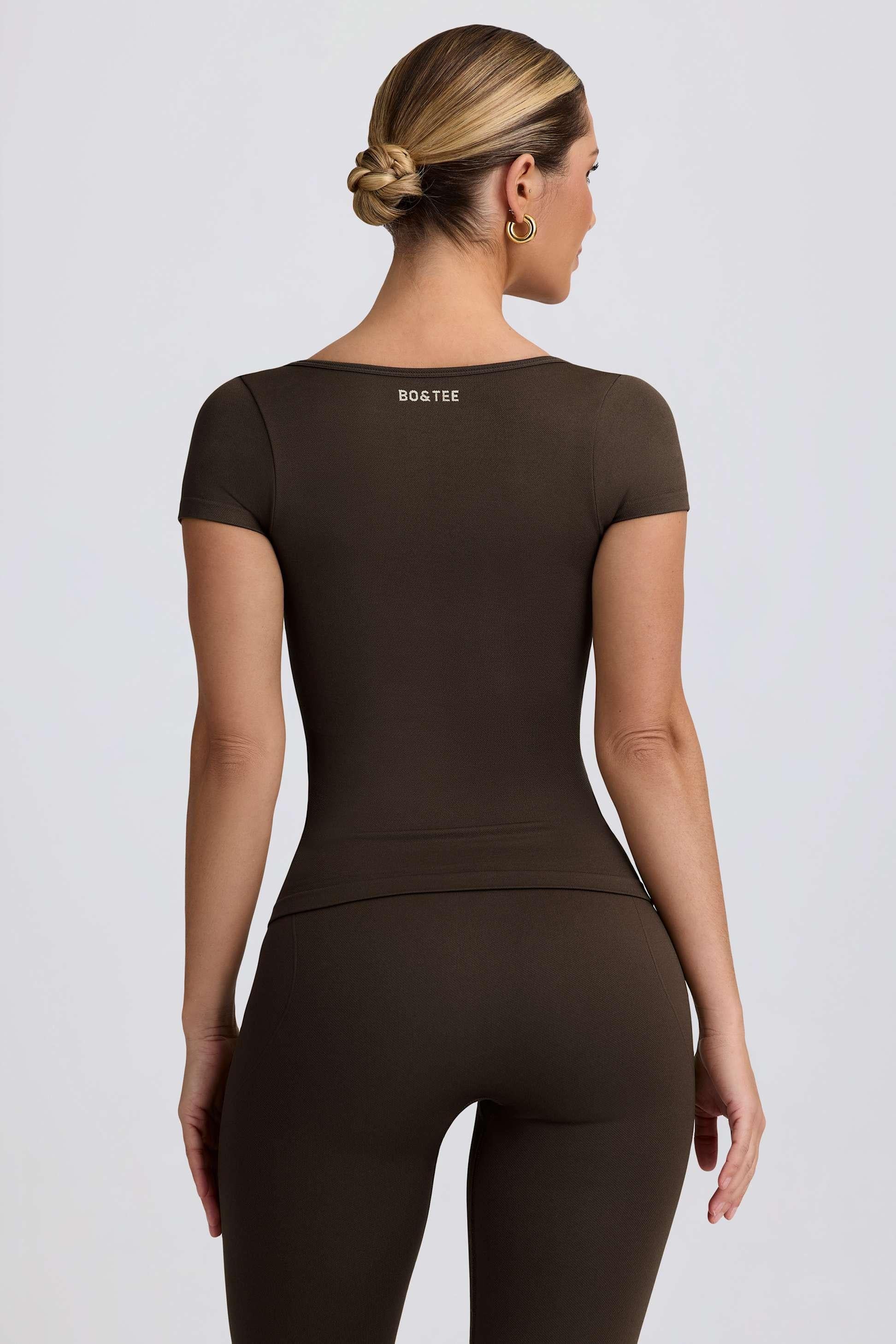 Super Sculpt Seamless T-shirt In Brown