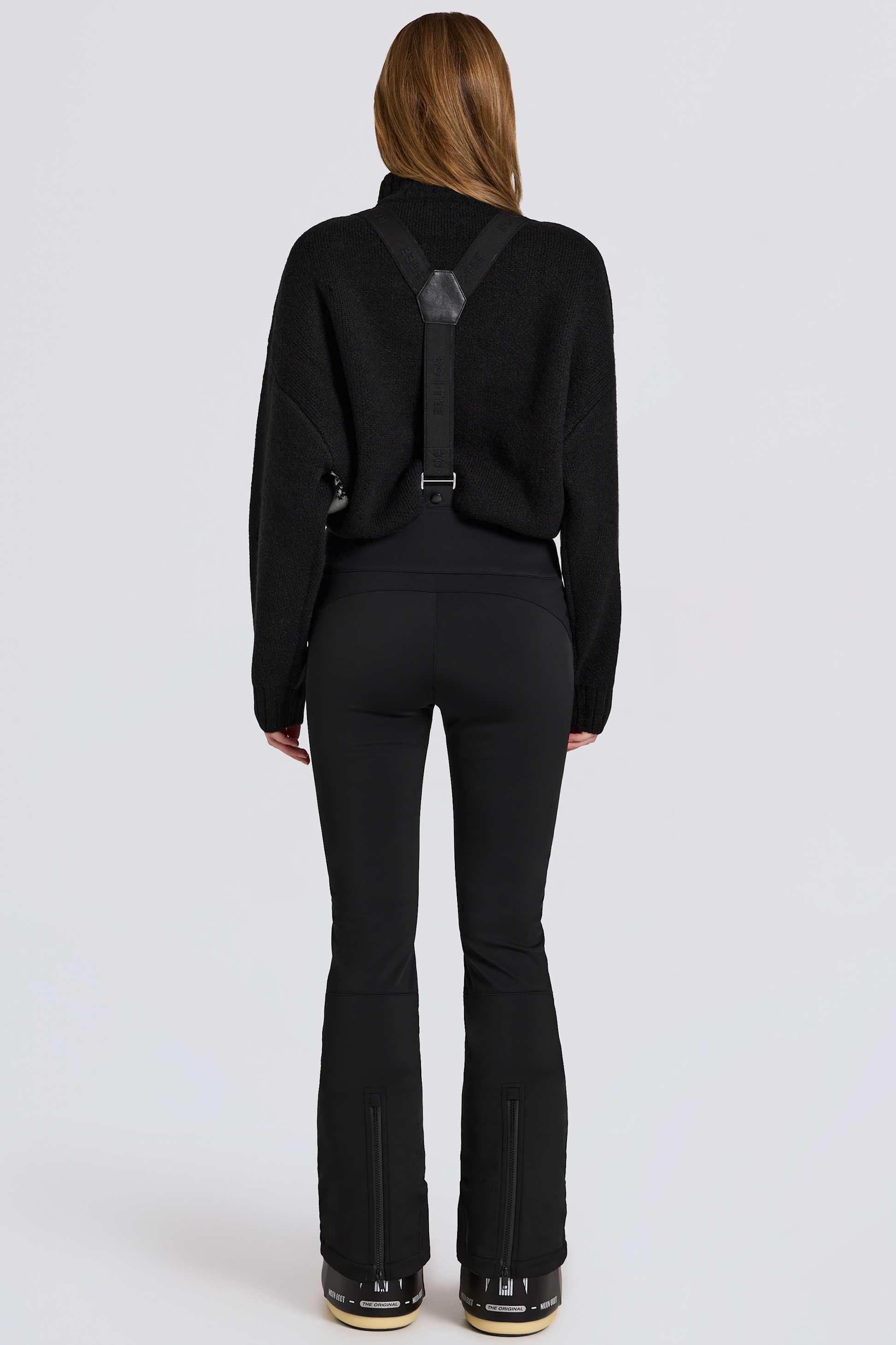 Waterproof High-rise Salopettes With Suspenders In Black
