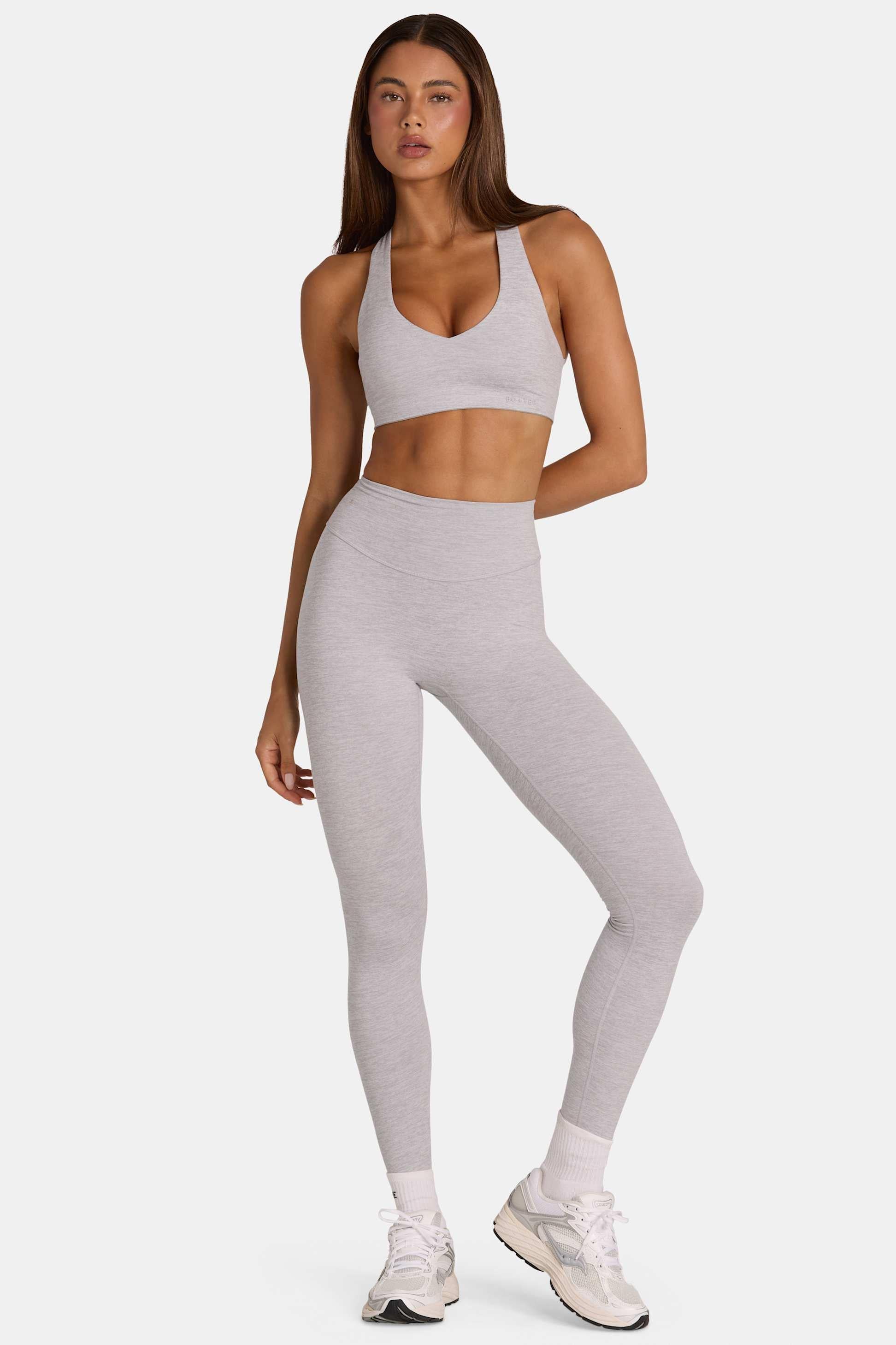 Soft Active Full-length Leggings In Grey Marl