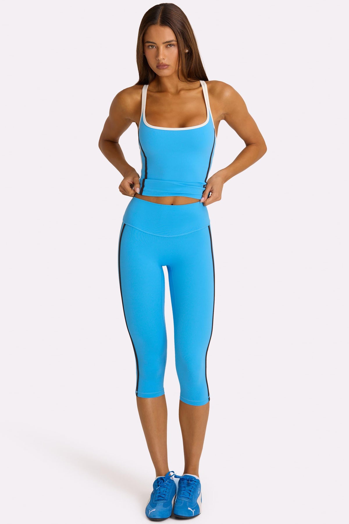 Soft Active Capri Leggings In Electric Blue
