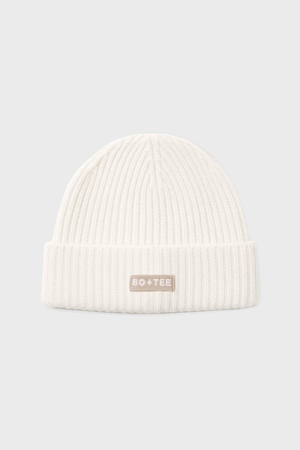 Ribbed Knit Beanie Hat In Ivory