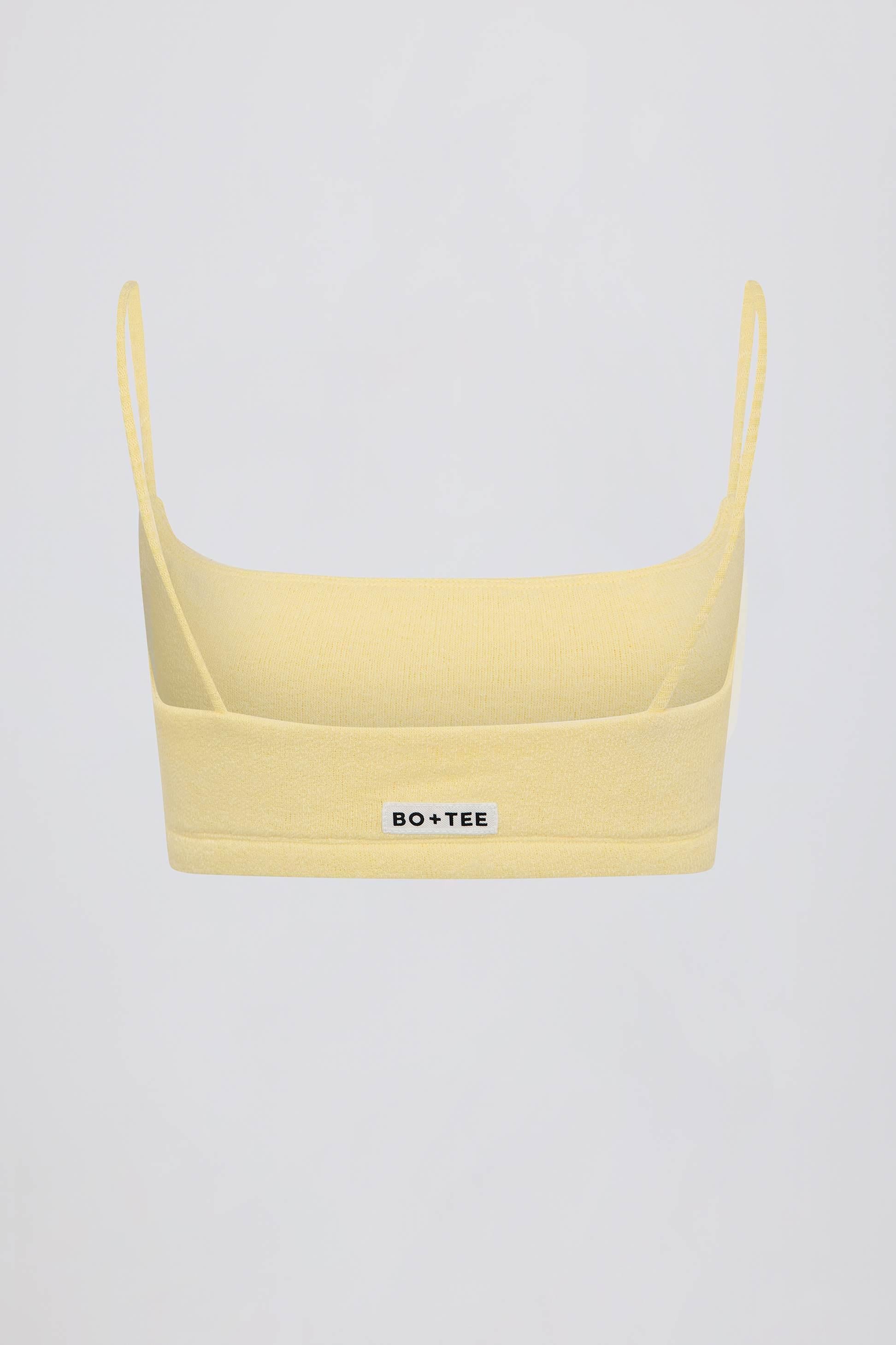 Square-neck Bralette In Lemon