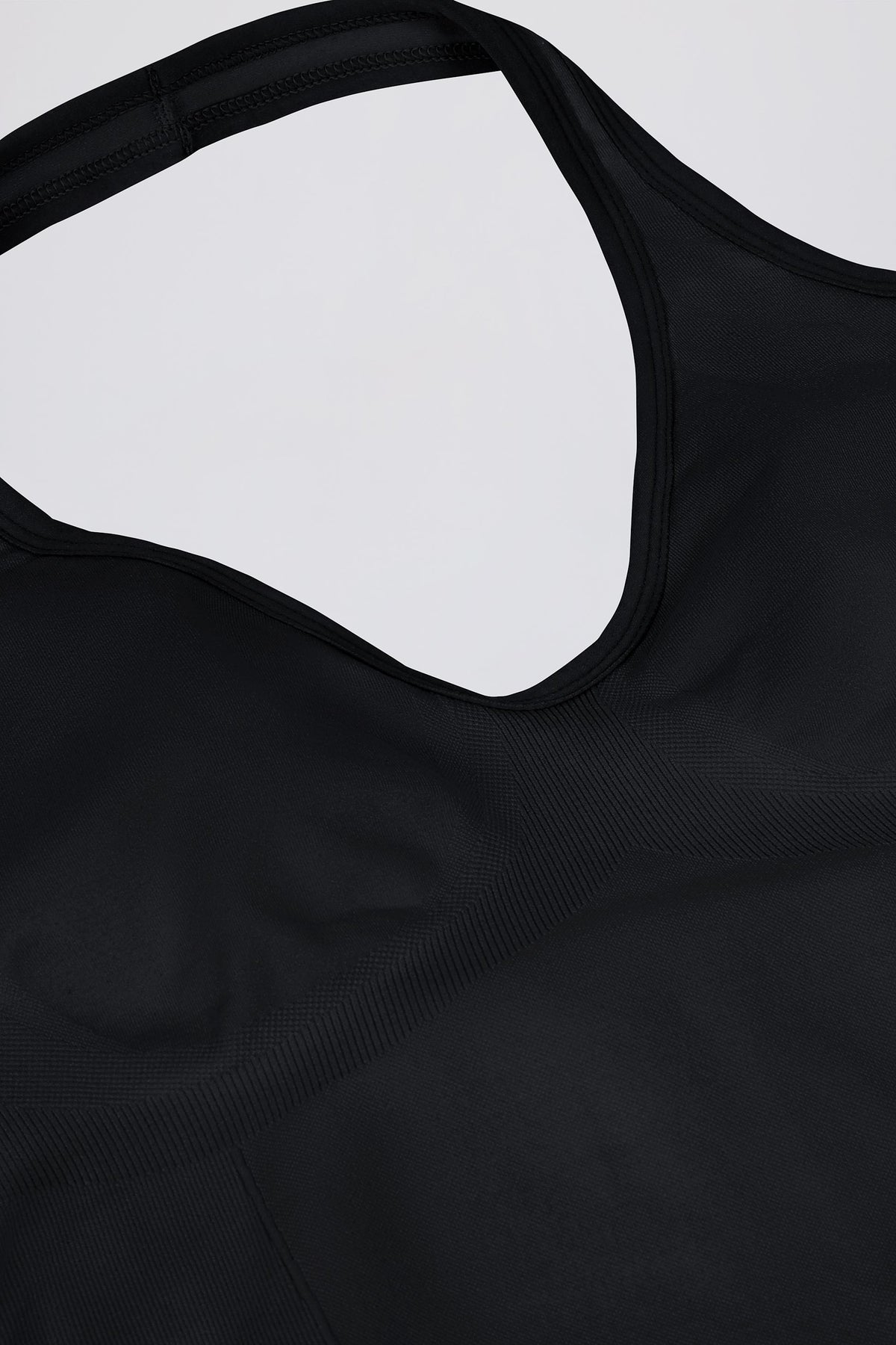 Define Luxe Halterneck Tank Top In Black
