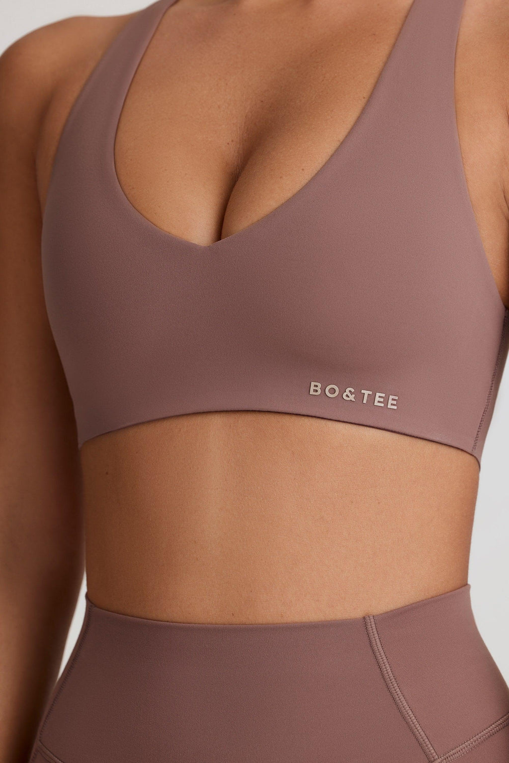 Soft Active Low-impact Sports Bra In Mocha