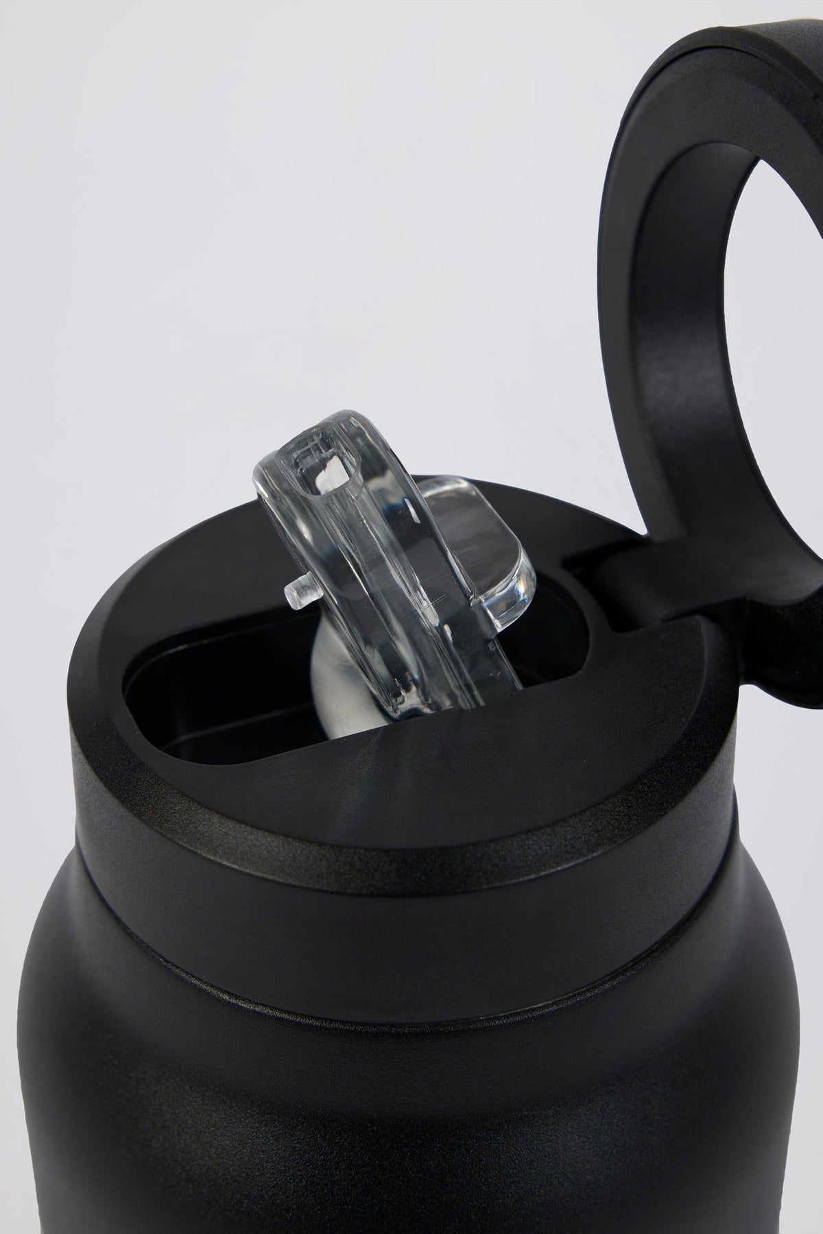 Magnetic Thermos-insulated Stainless Steel Water Bottle In Black