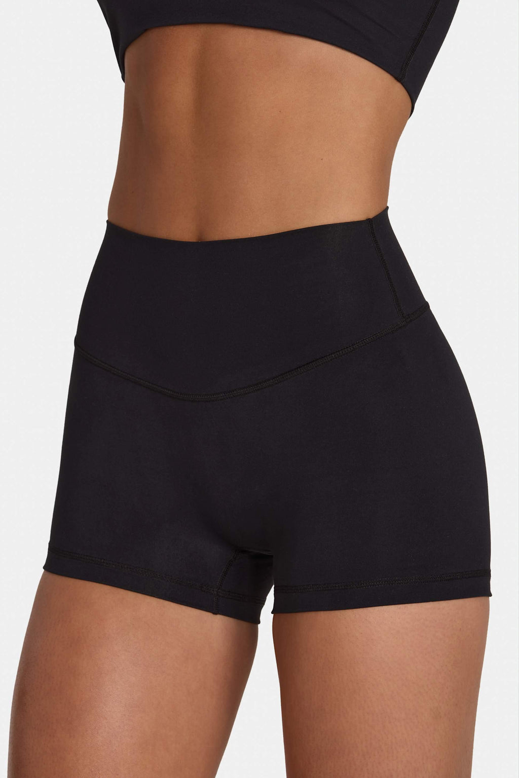 Soft Active Mini Shorts In Black
