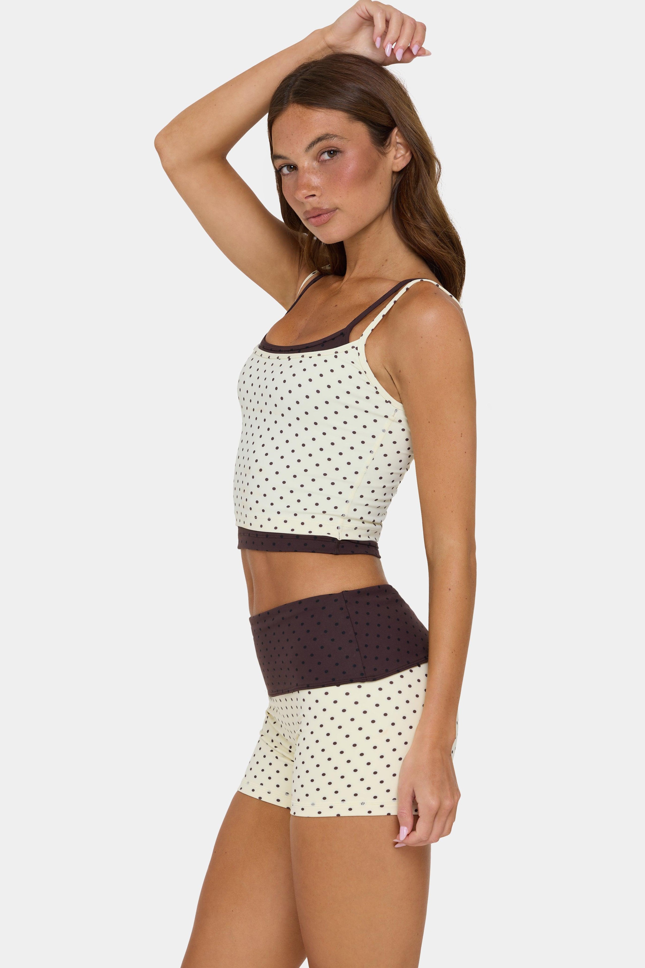 Soft Active Double-layer Tank Top In Cookie Butter