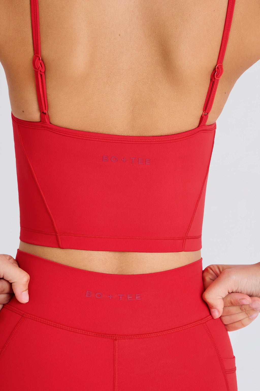 Soft Active Layered Cropped Tank Top In Strawberry
