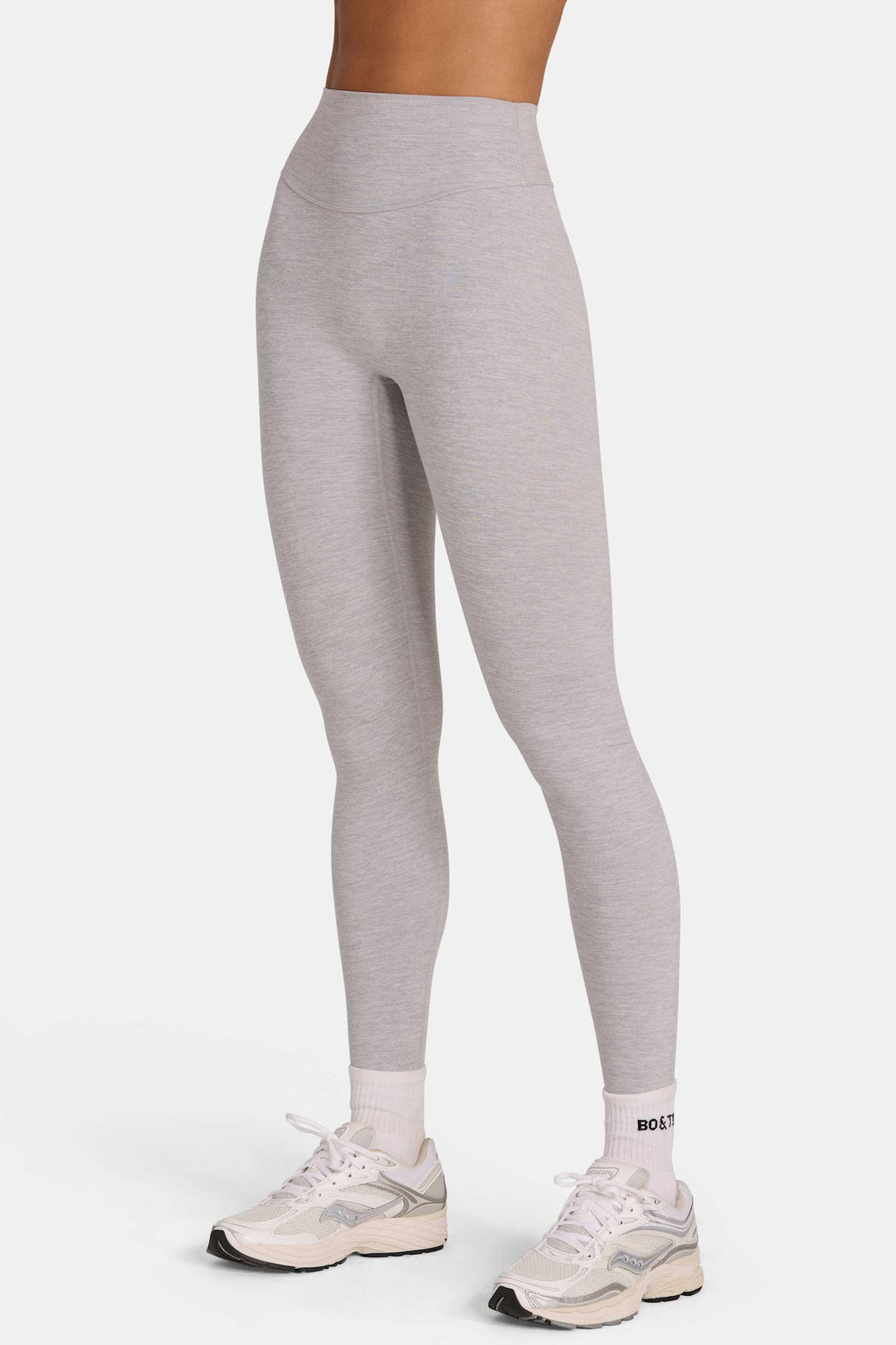 Soft Active Full-length Leggings In Grey Marl
