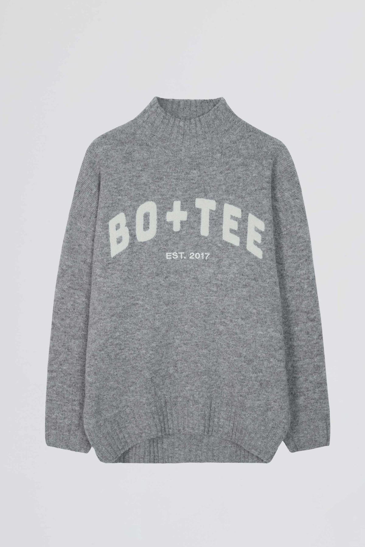 Soft Knit Oversized Jumper In Grey