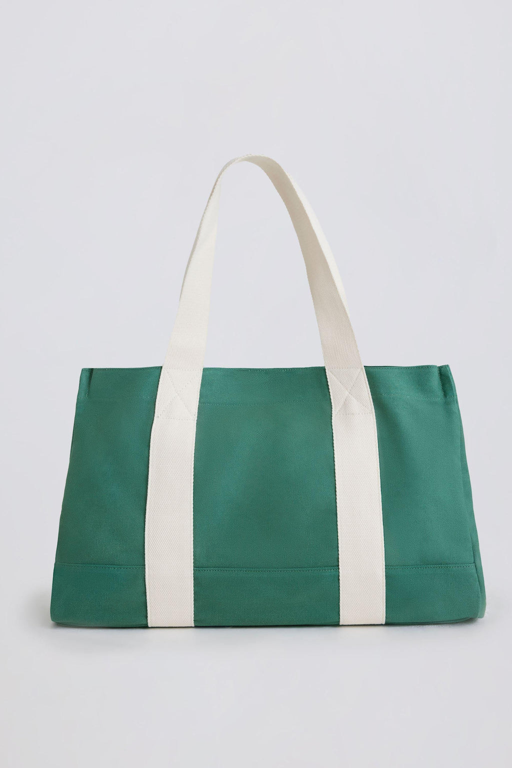 Oversized Canvas Tote Bag In Green