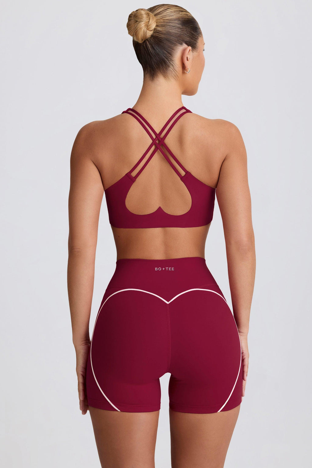 Soft Active Low-impact Sports Bra In Burgundy