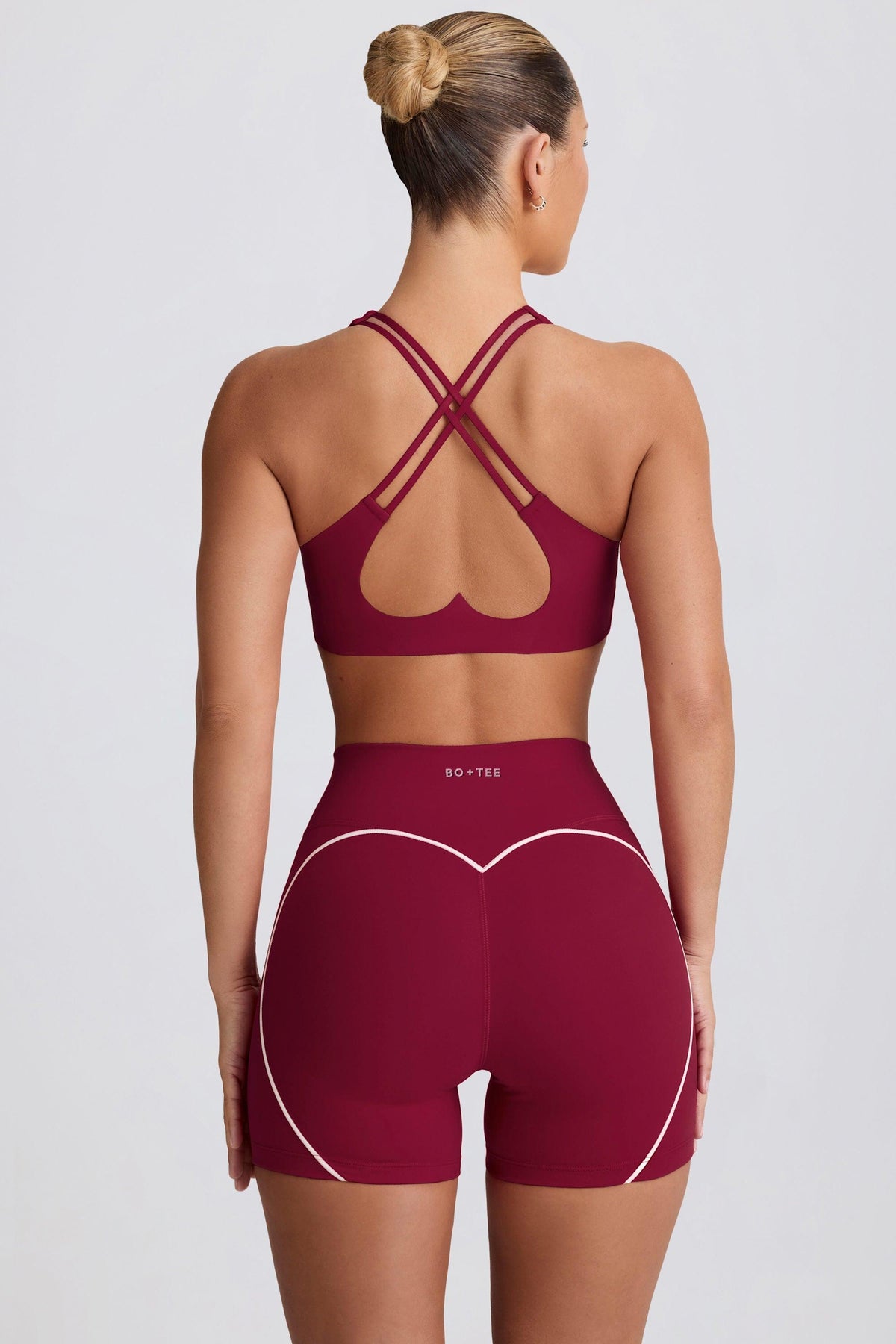 Soft Active Low-impact Sports Bra In Burgundy