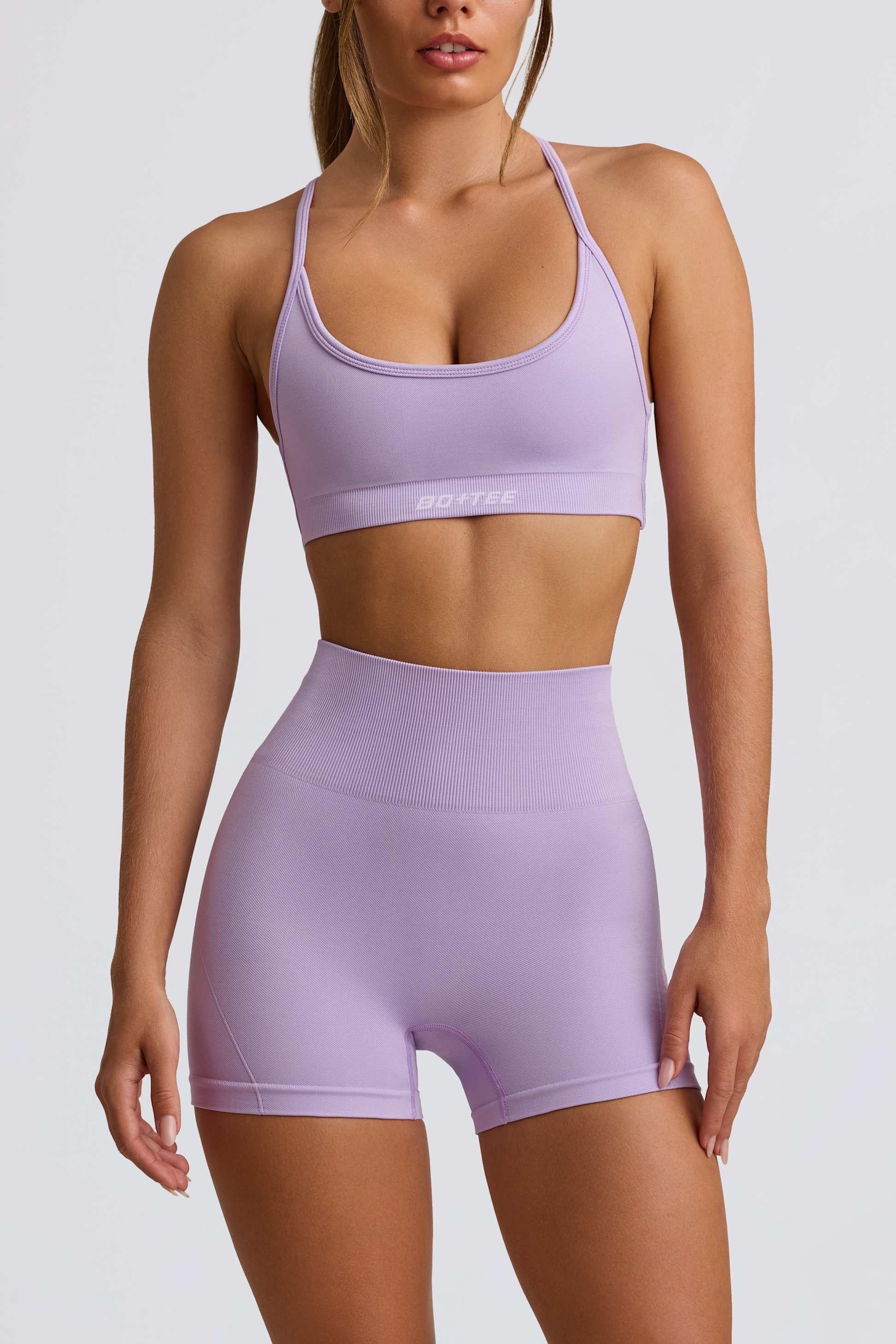 Super Sculpt Seamless Backless Sports Bra In Lavender