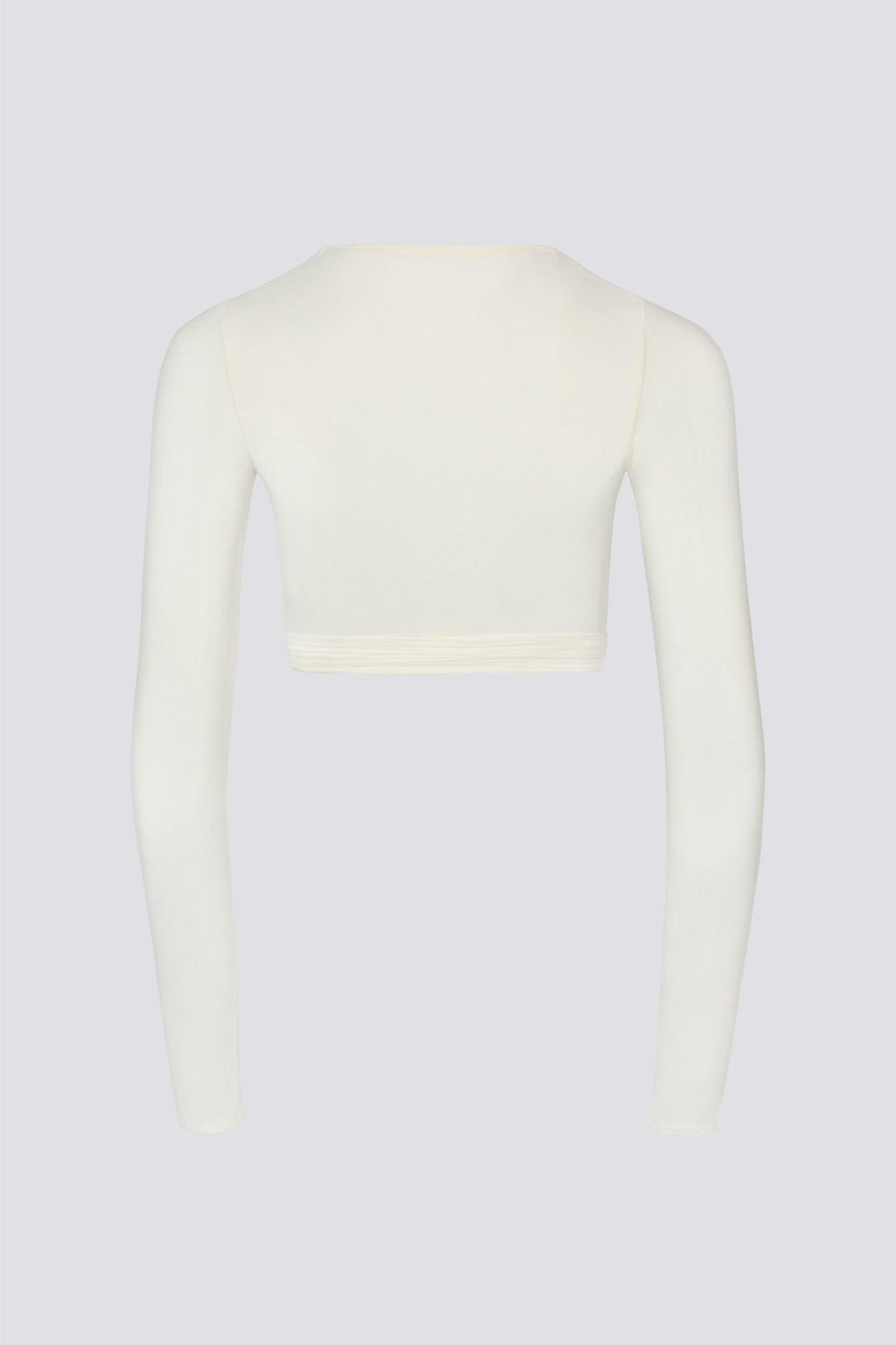 Soft Jersey Wrap Crop Top In White