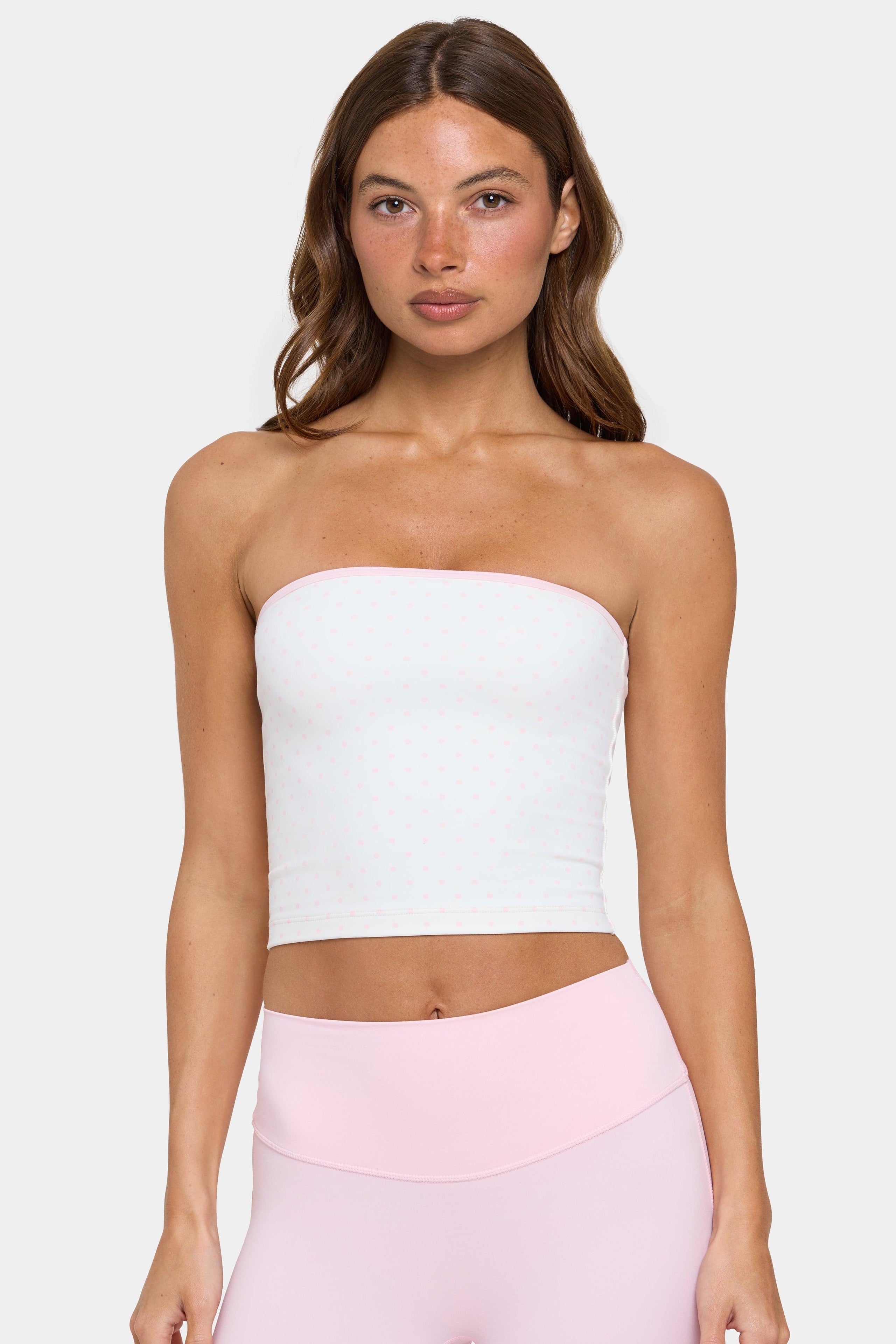 Soft Active Bandeau Top In Cotton Candy