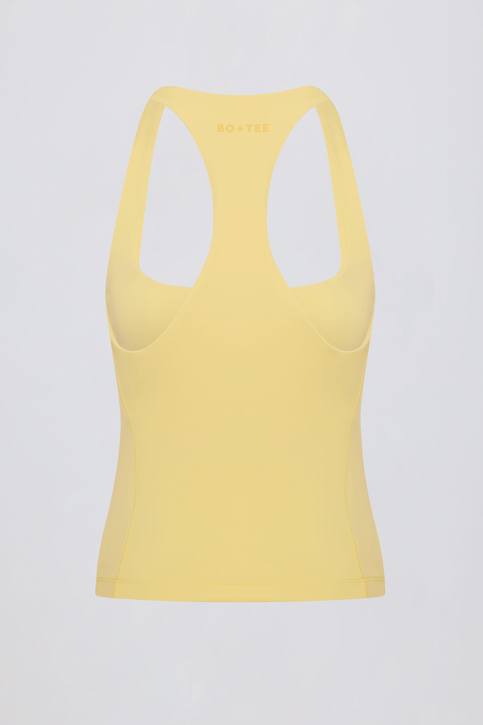 Soft Active Racerback Tank Top In Lemon