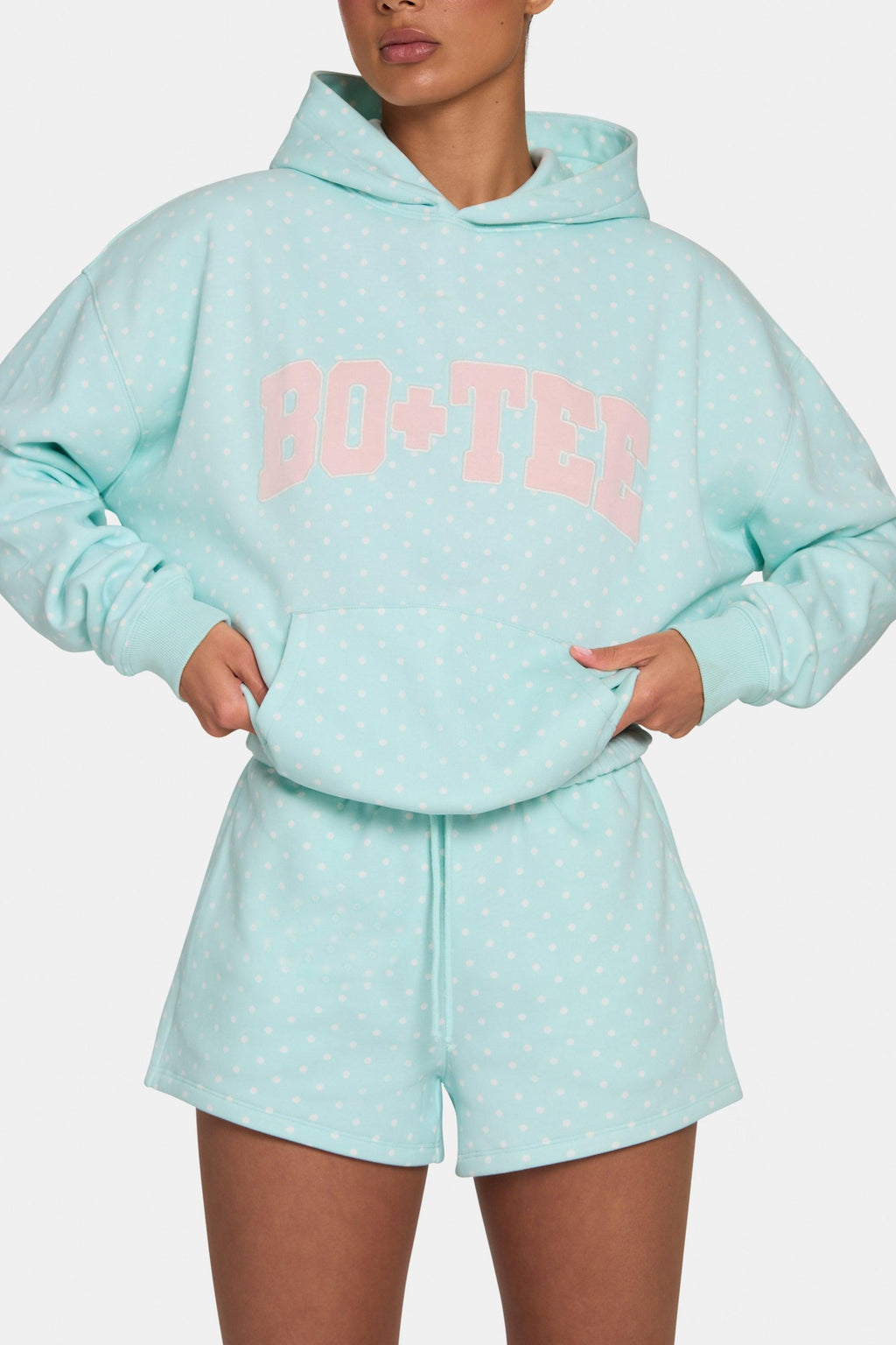 Sweat Shorts In Peppermint Polka Dot