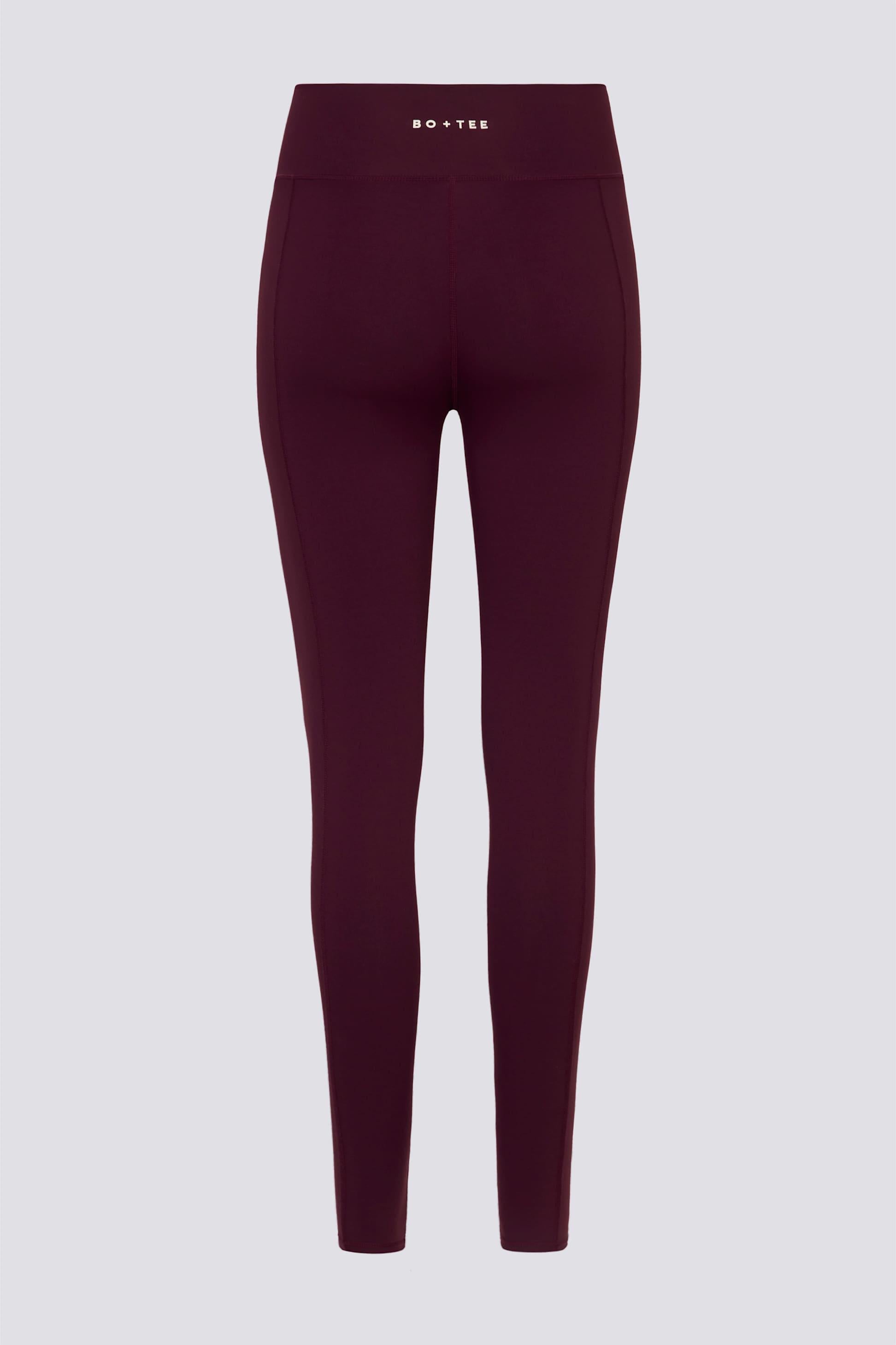 Soft Active V-waist Leggings In Burgundy