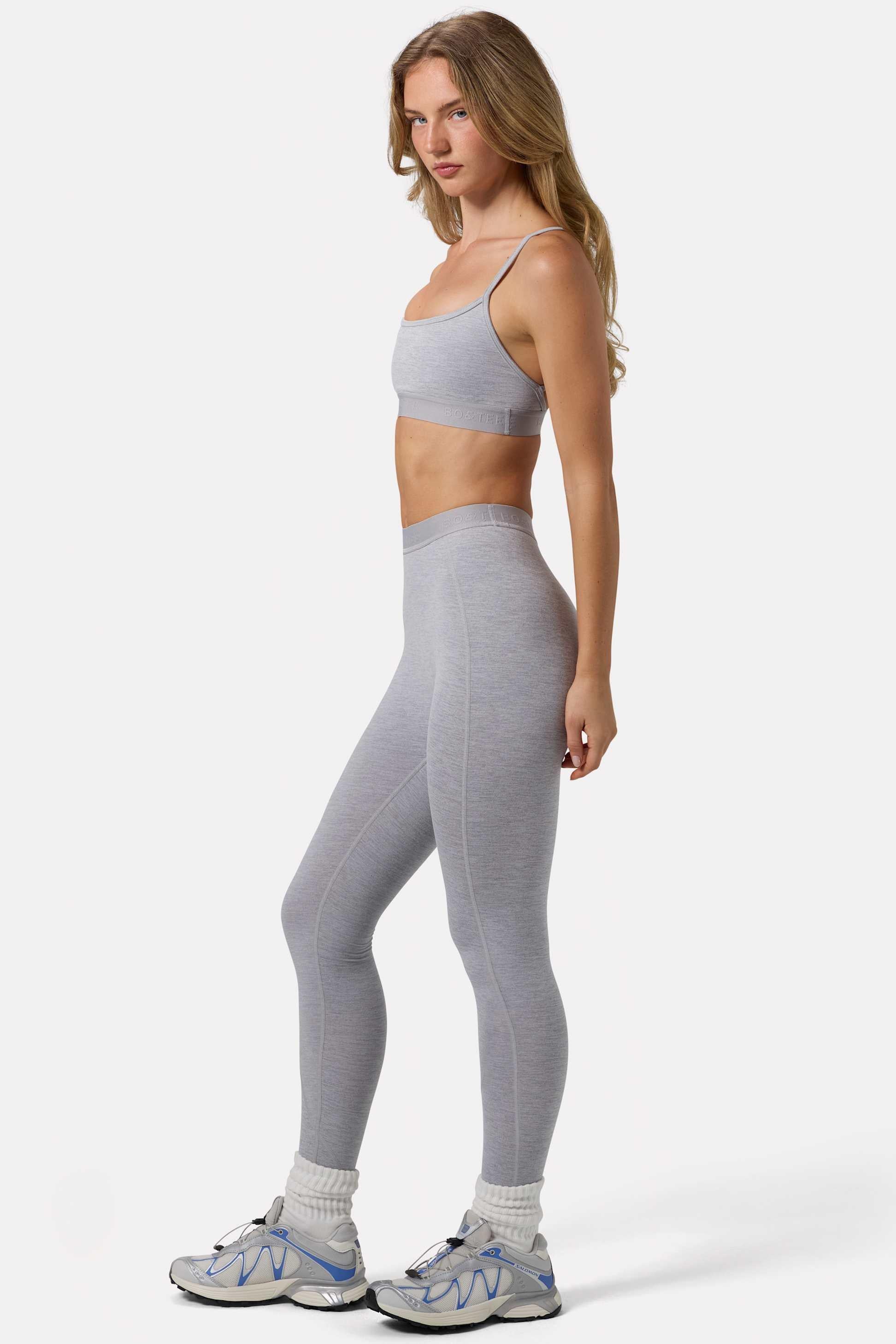 Soft Active Leggings In Grey Marl