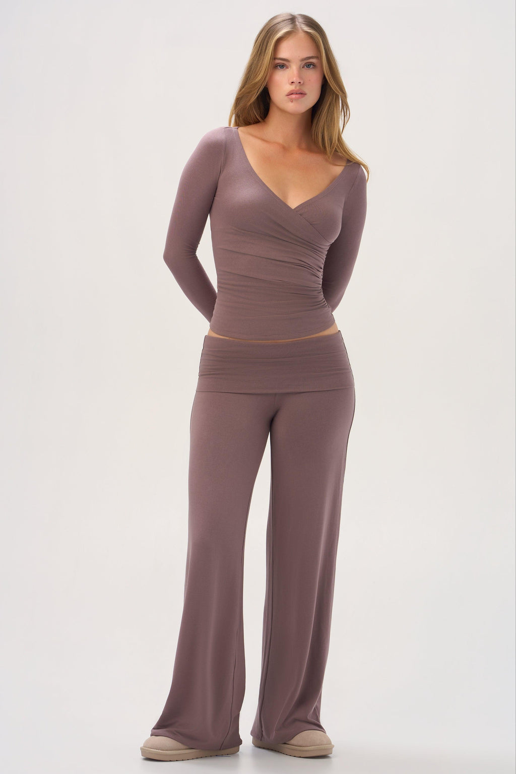 Buttercloud™ Long-sleeve Top In Chestnut