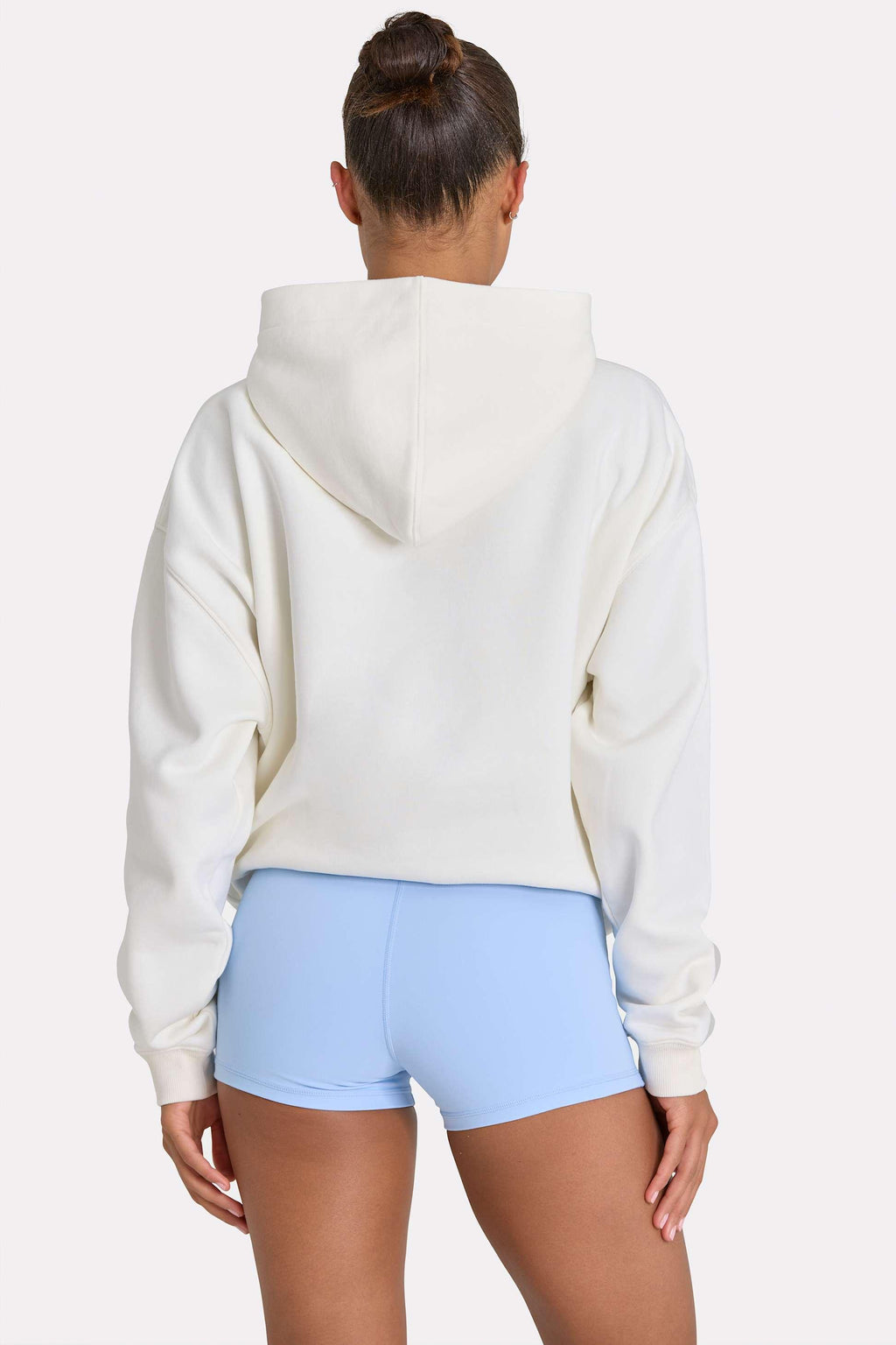 Oversized Applique Hoodie In Coconut