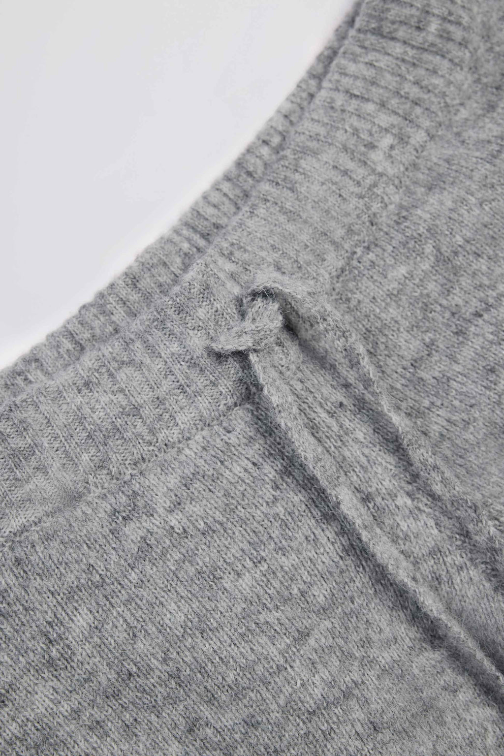 Knit Mid-rise Wide-leg Joggers In Grey