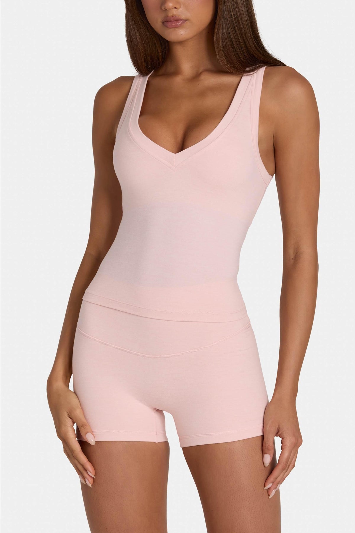 粉紅色棕色柔軟運動背心