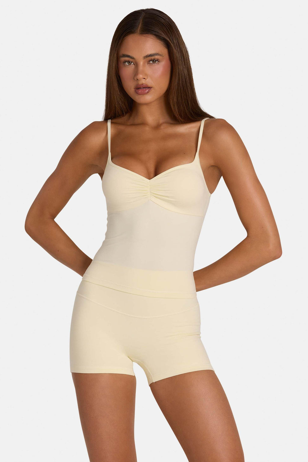 Soft Active Tank Top In Lemon Marl
