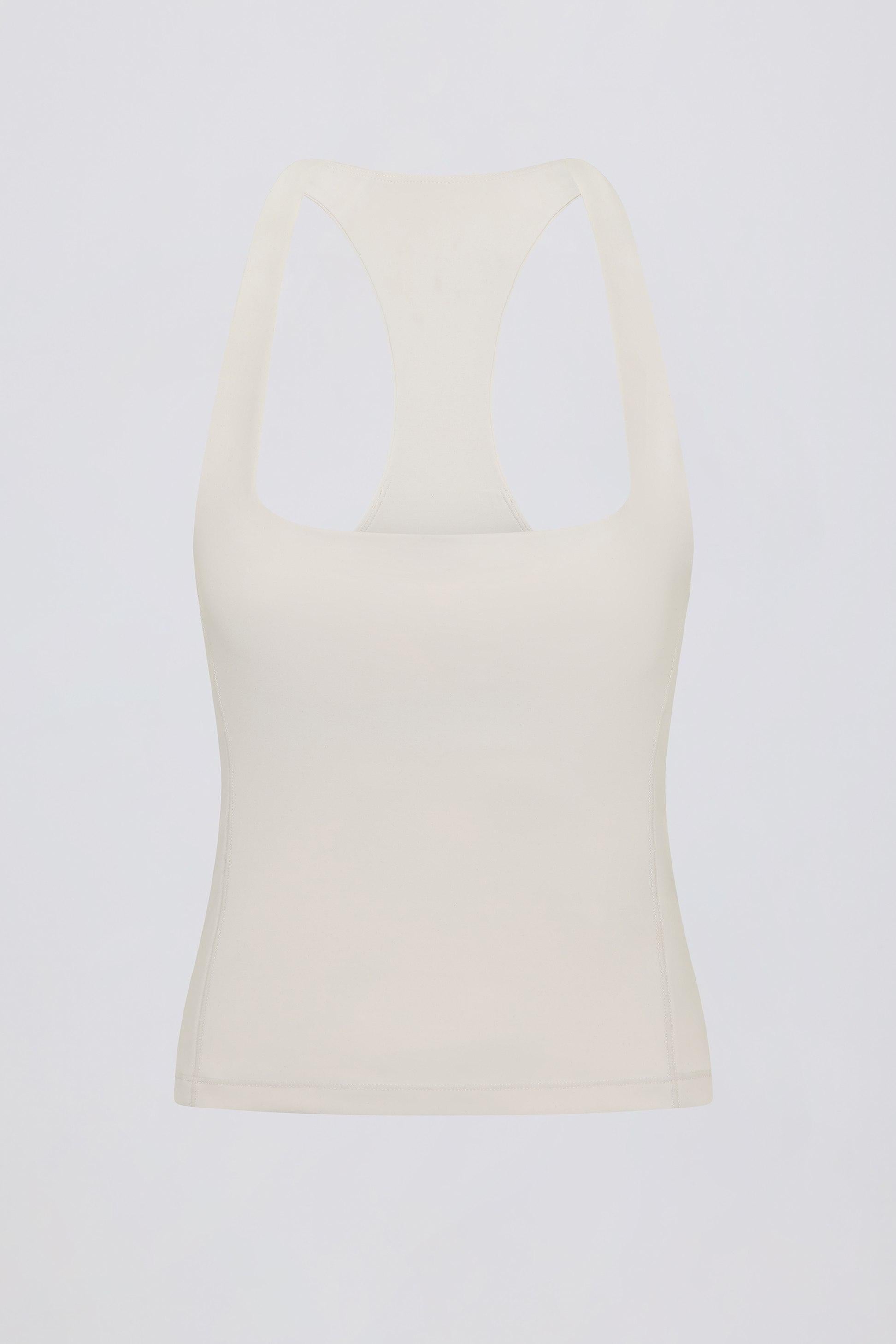 Soft Active Racerback Tank Top In Oat