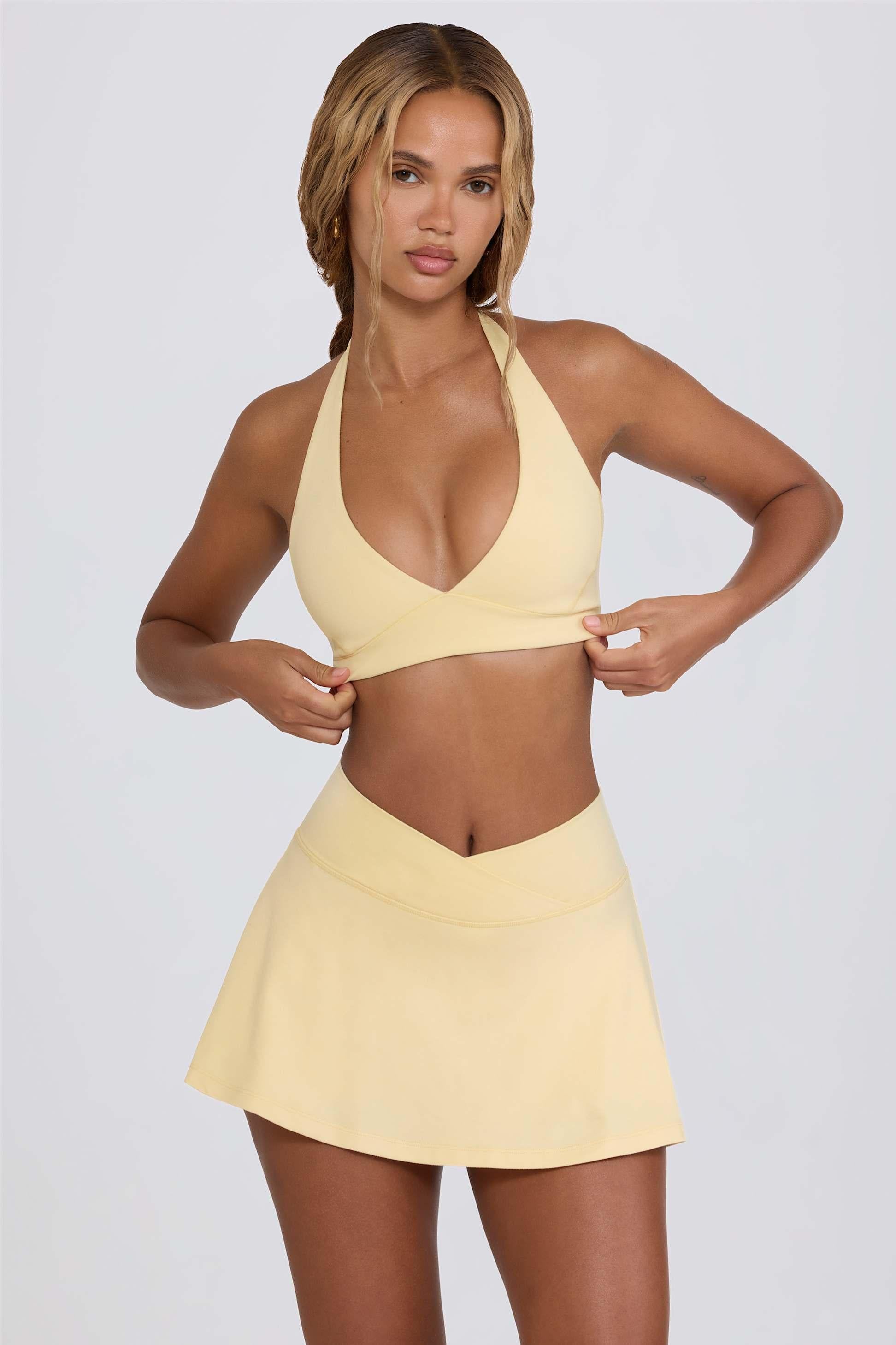 Soft Active Mini Skort In Lemon Marl