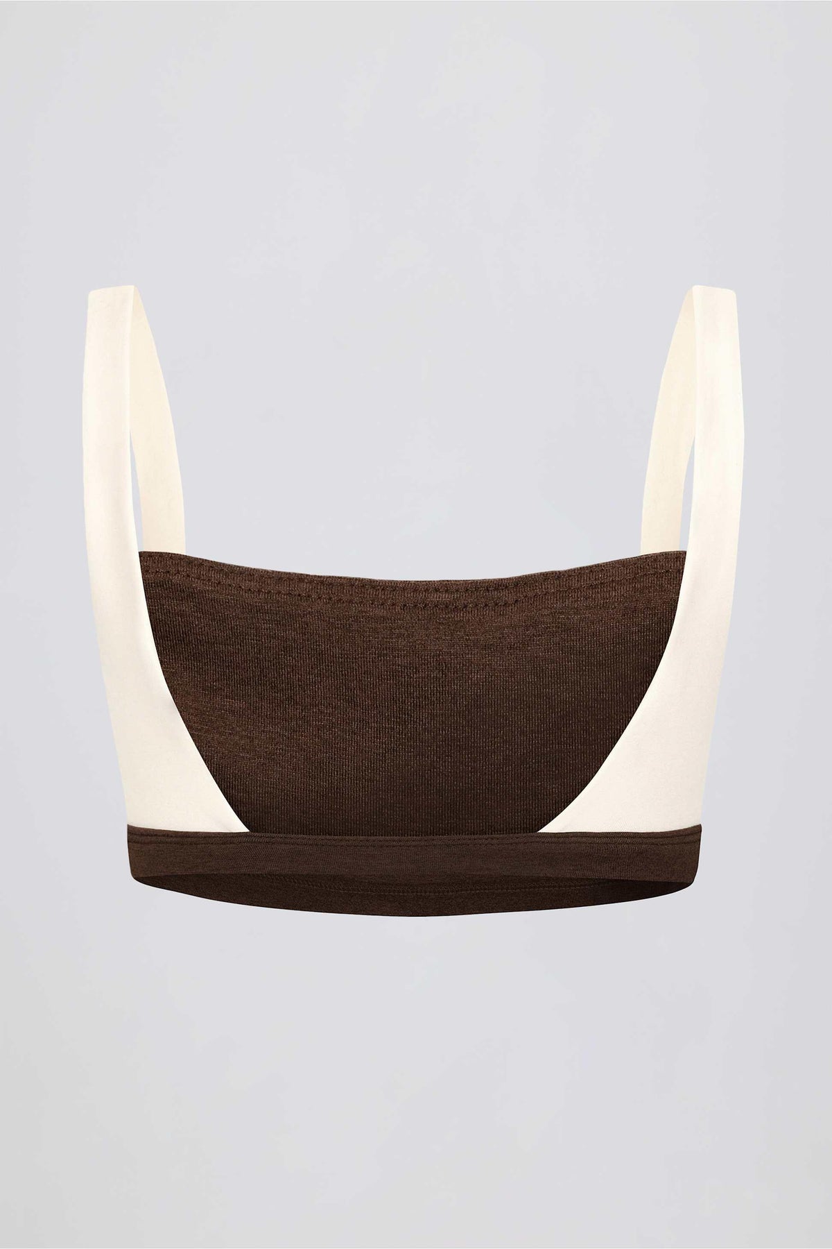Contrast Sports Bra In Pecan Marl