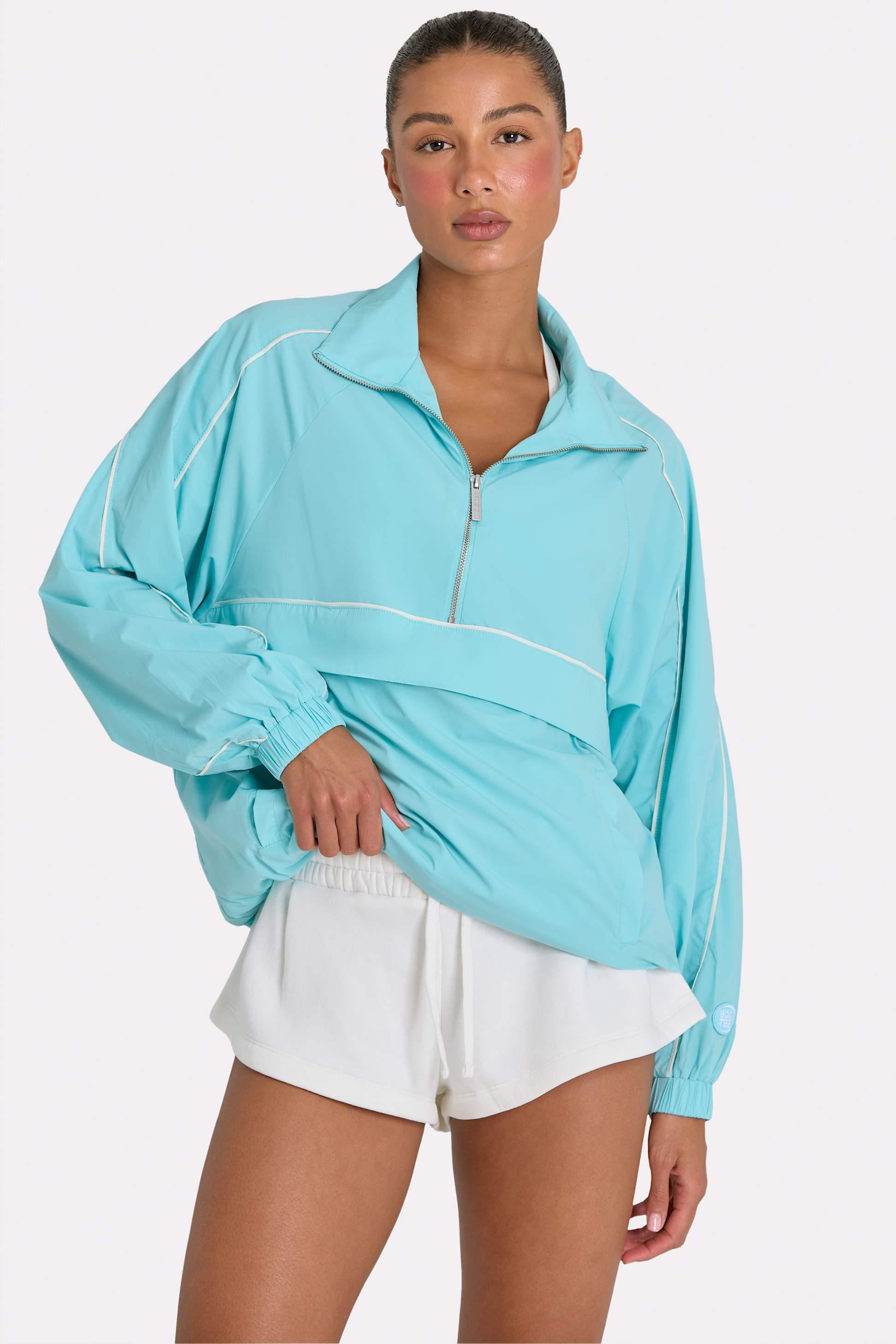 Oversized Track Jacket In Aqua