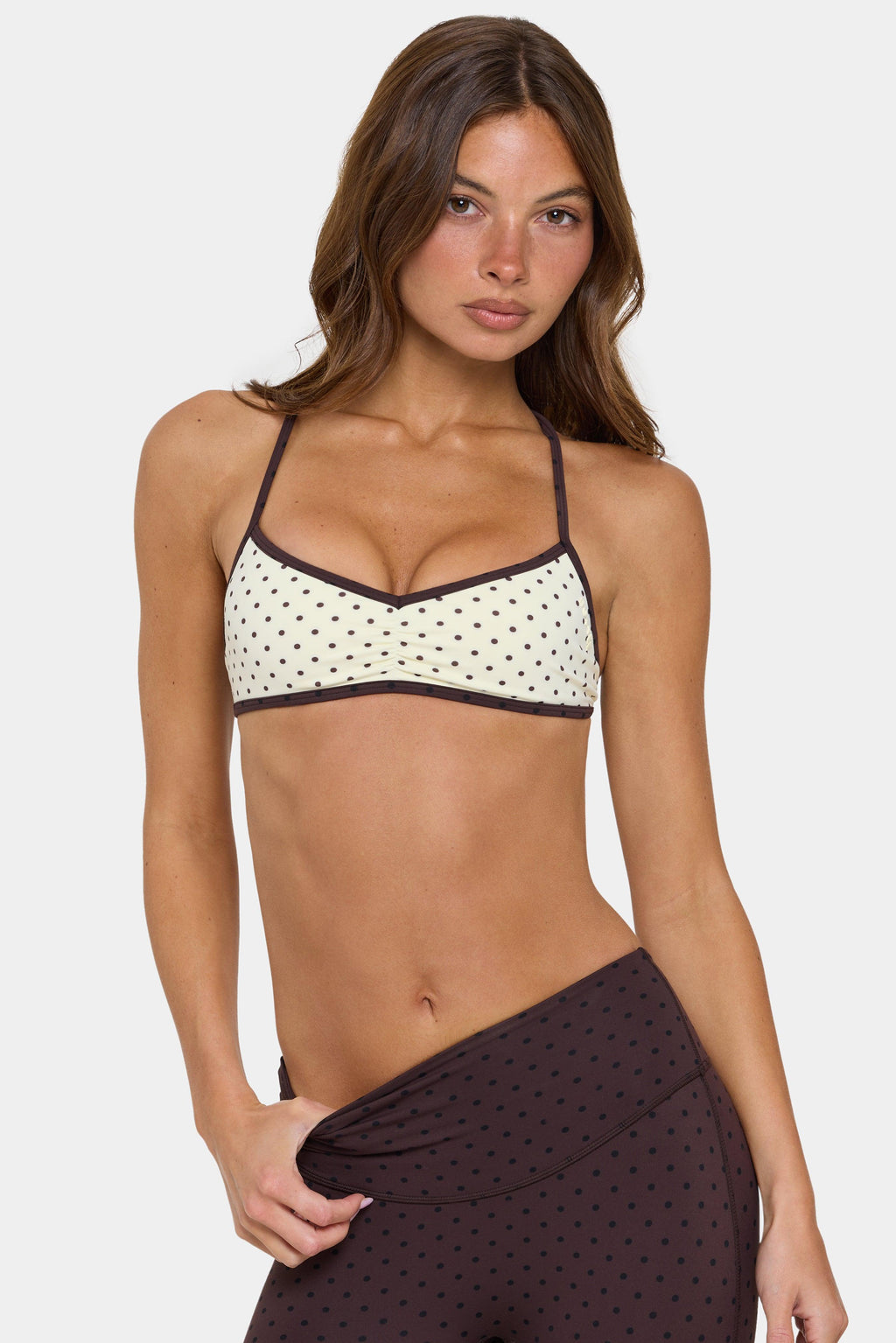 Soft Active Low-impact Sports Bra In Cookie Butter