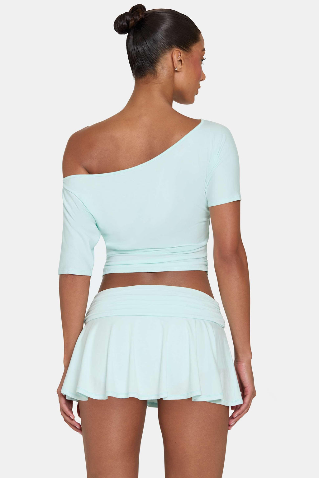 Buttercloud™ Slouchy Off-shoulder Top In Peppermint