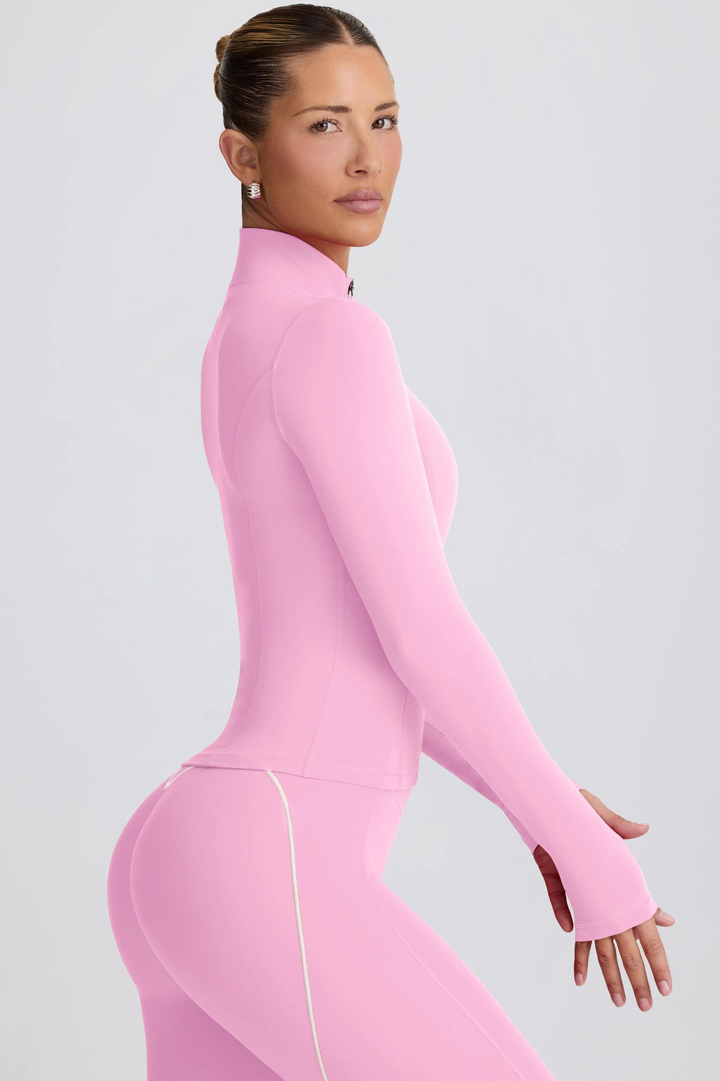 Soft Active Zip-up Jacket In Baby Pink
