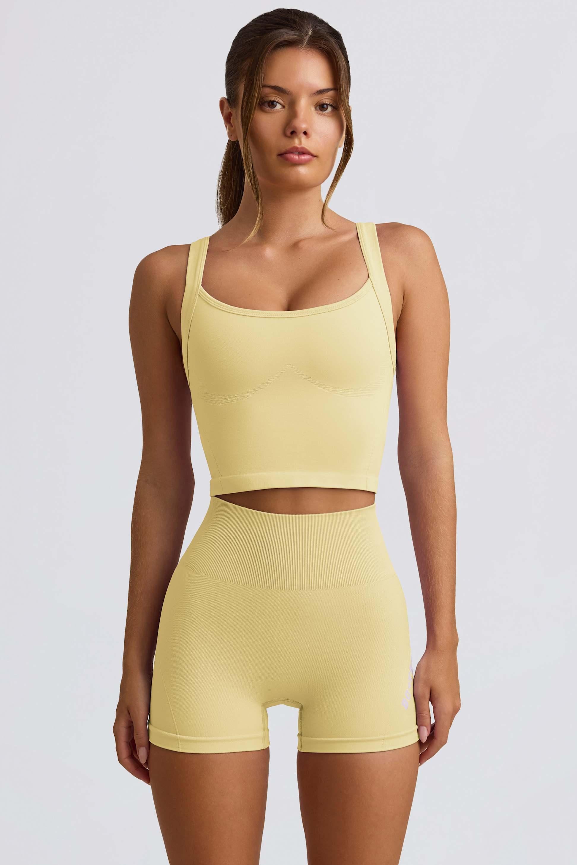 Super Sculpt Seamless Longline Camisole Top In Butter Yellow