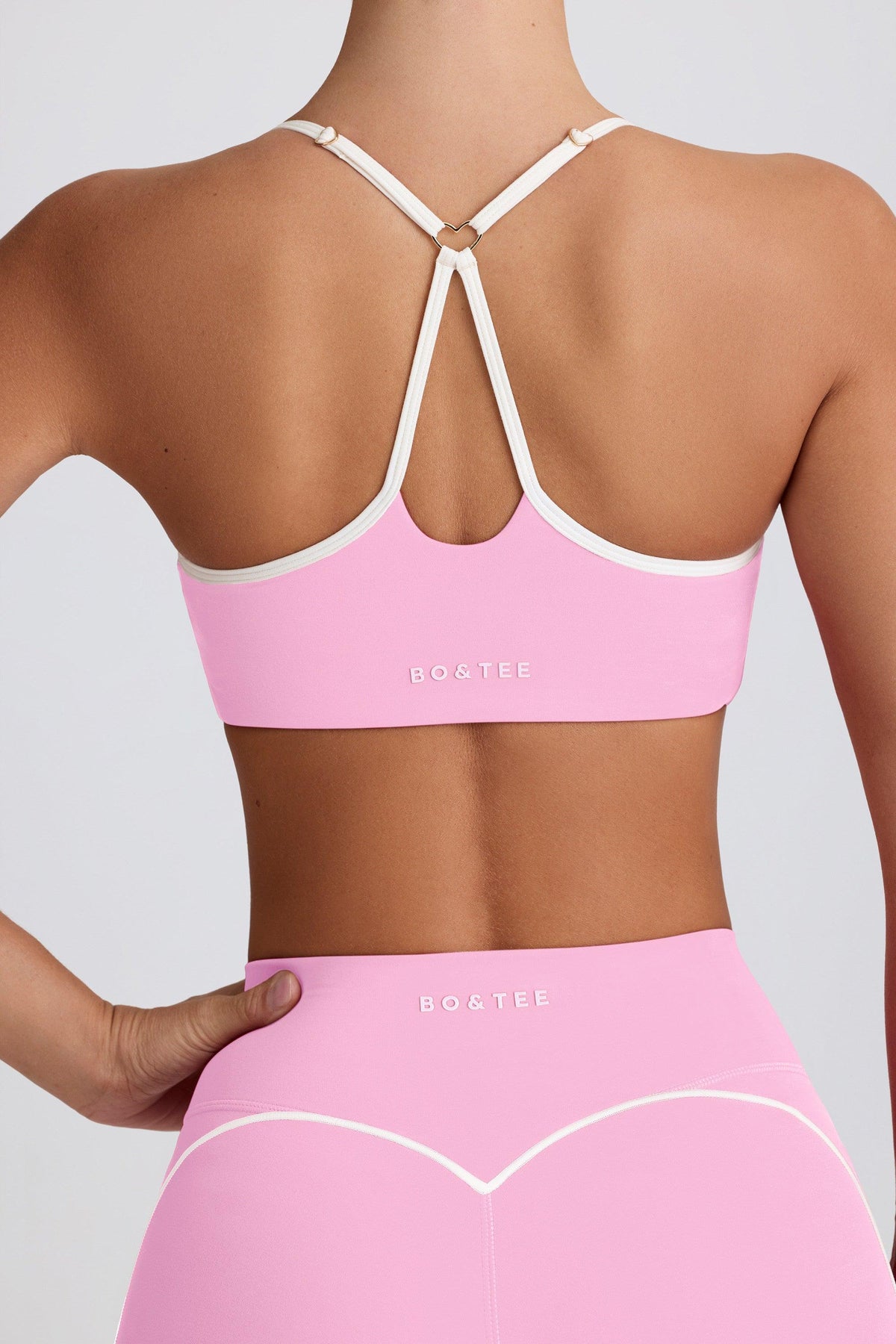Soft Active Sweetheart-neck Sports Bra In Baby Pink