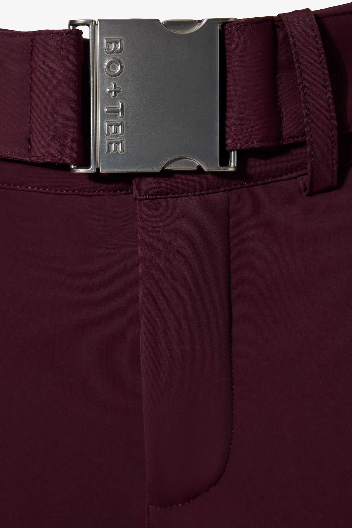 Waterproof Belted Ski Salopettes In Burgundy