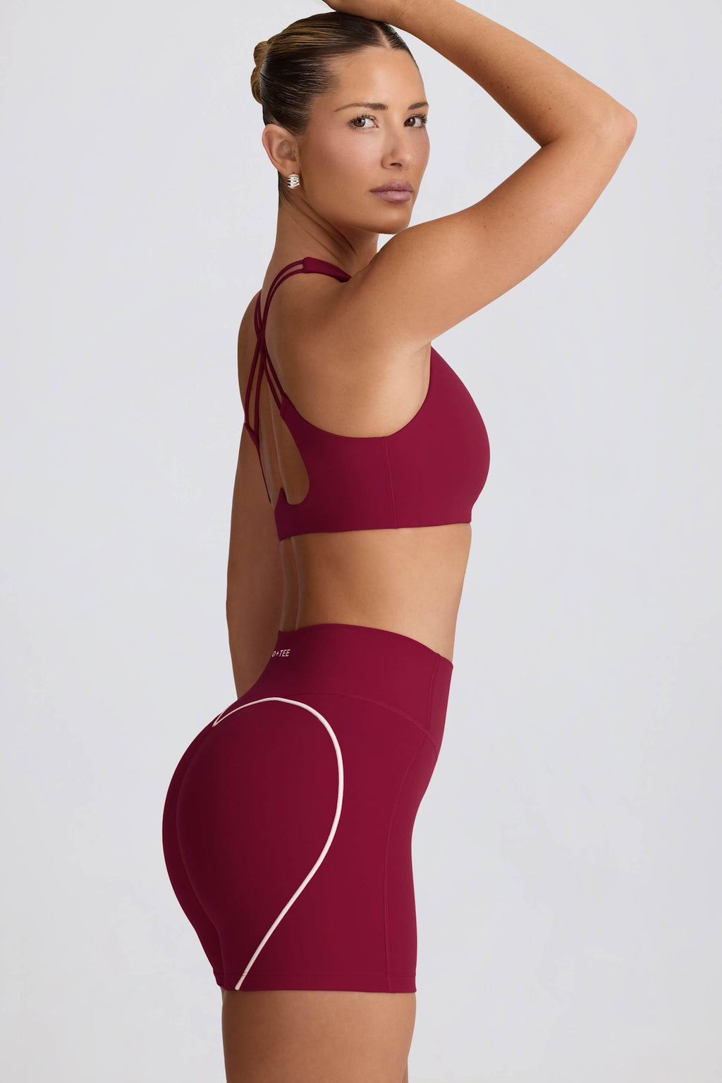 Soft Active Low-impact Sports Bra In Burgundy