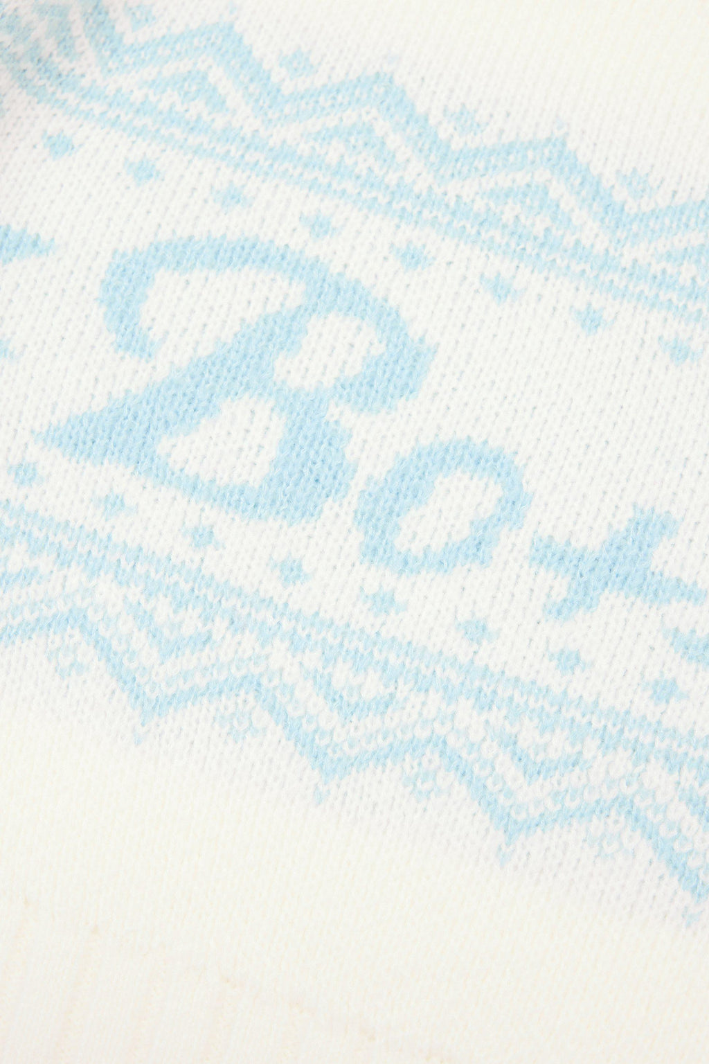 Jacquard-knit Cropped Jumper In Ivory