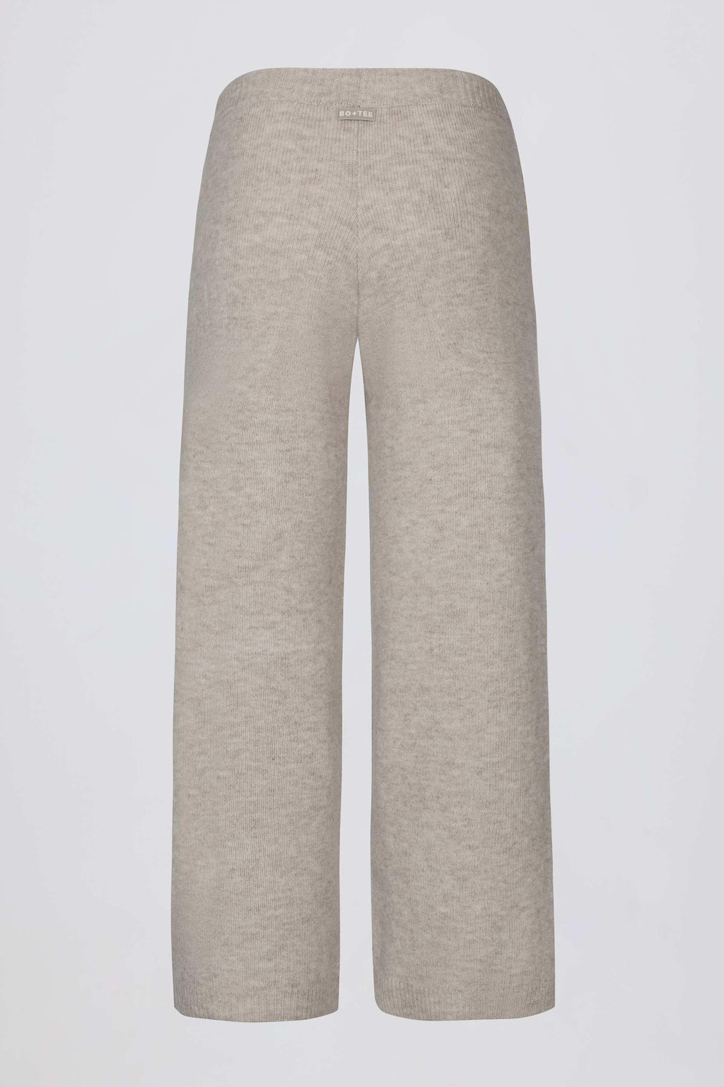 Knit Mid-rise Wide-leg Joggers In Beige