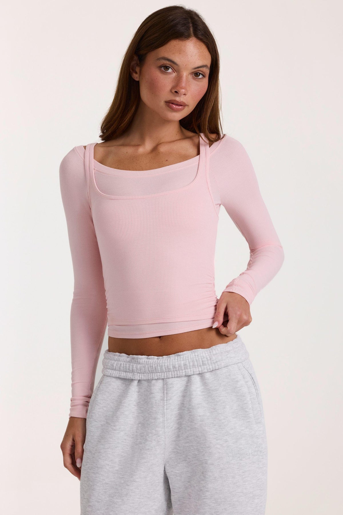 Buttercloud™ Layered Top In Blush