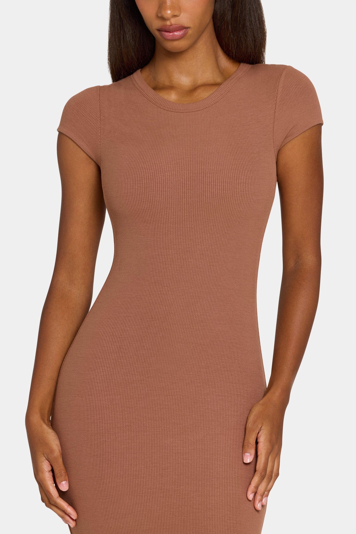 Buttercloud™ Cap Sleeve Maxi Dress In Cocoa