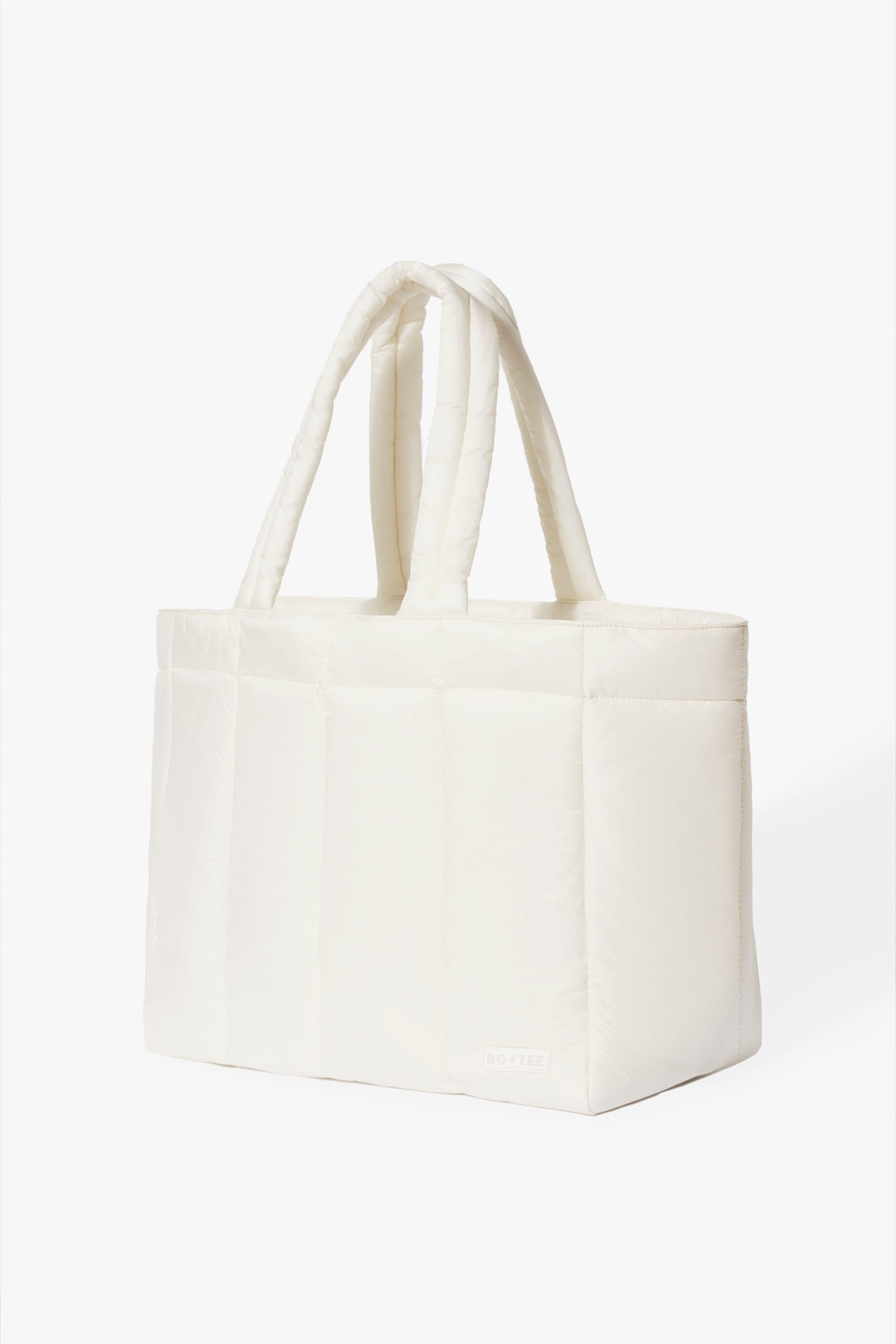 Waterproof Puffer Tote Bag In Ice