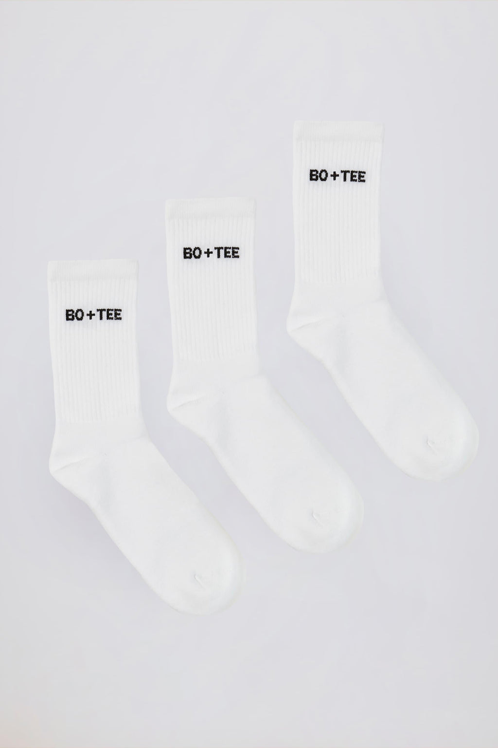 Ribbed Crew Sock Bundle In White
